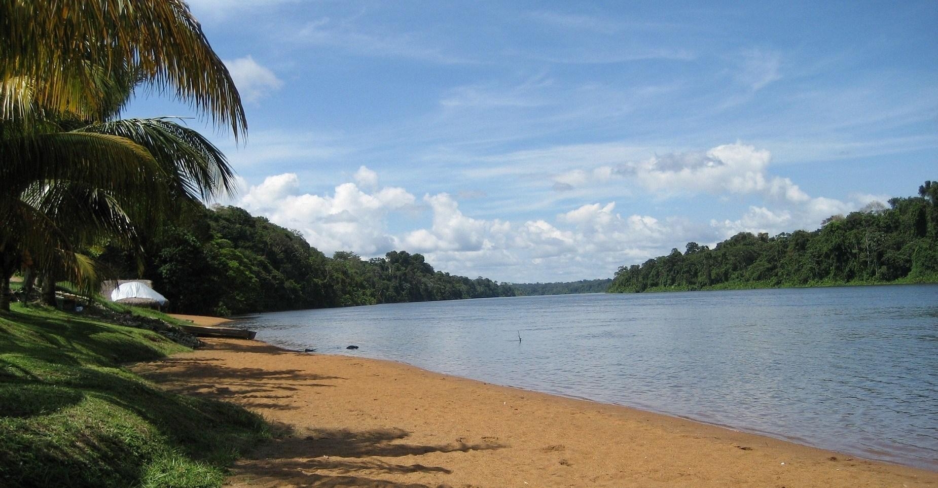 1850x970 River and Tropical Coas in Suriname Wallpaper, Desktop