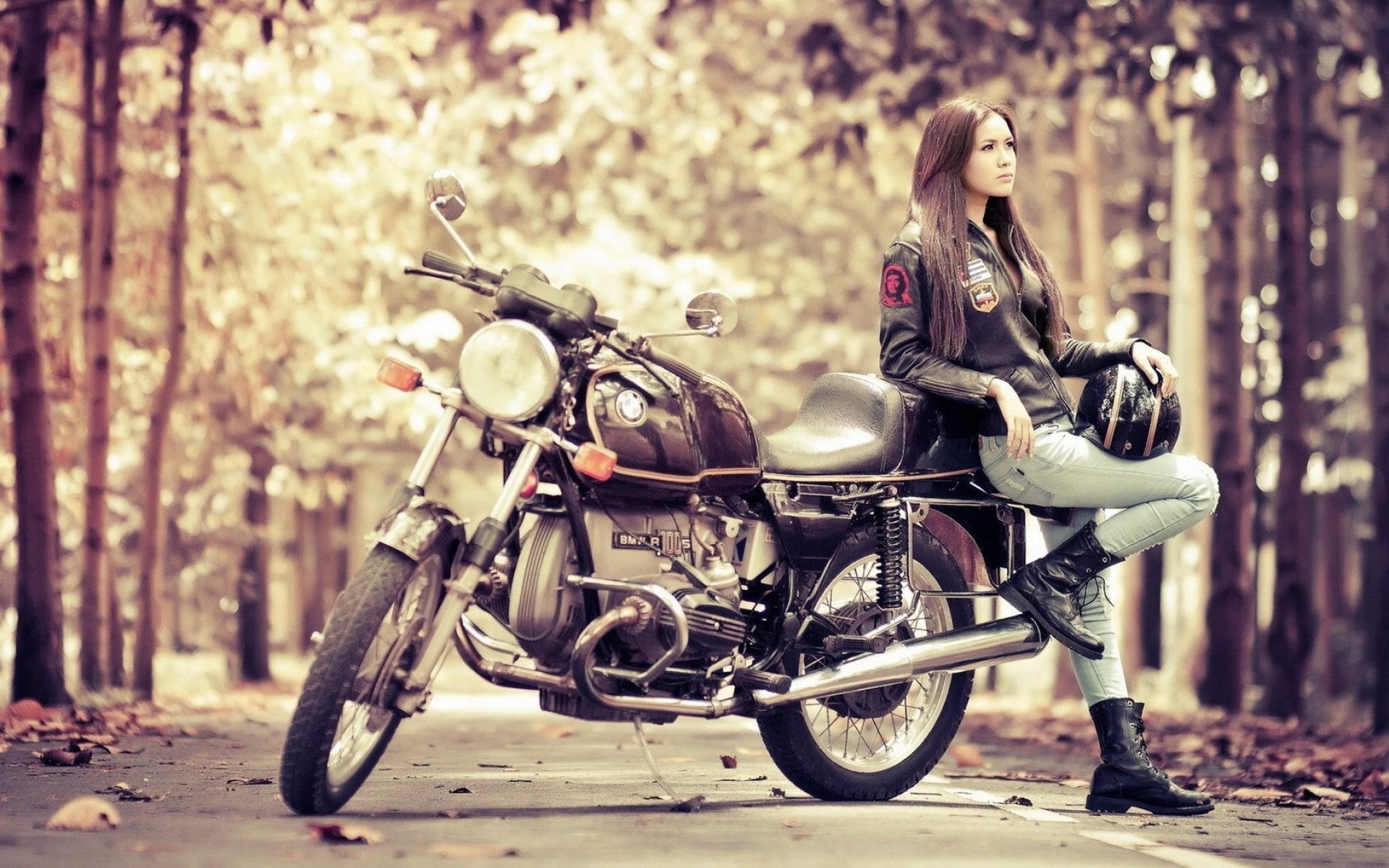 1920x1200 Motorcycle Girl Wallpaper, Desktop