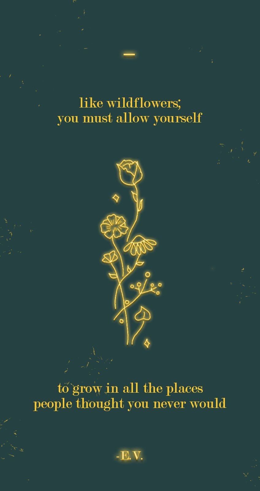 850x1600 Free Motivational Mobile Wallpaper: Neon Wildflowers, Phone