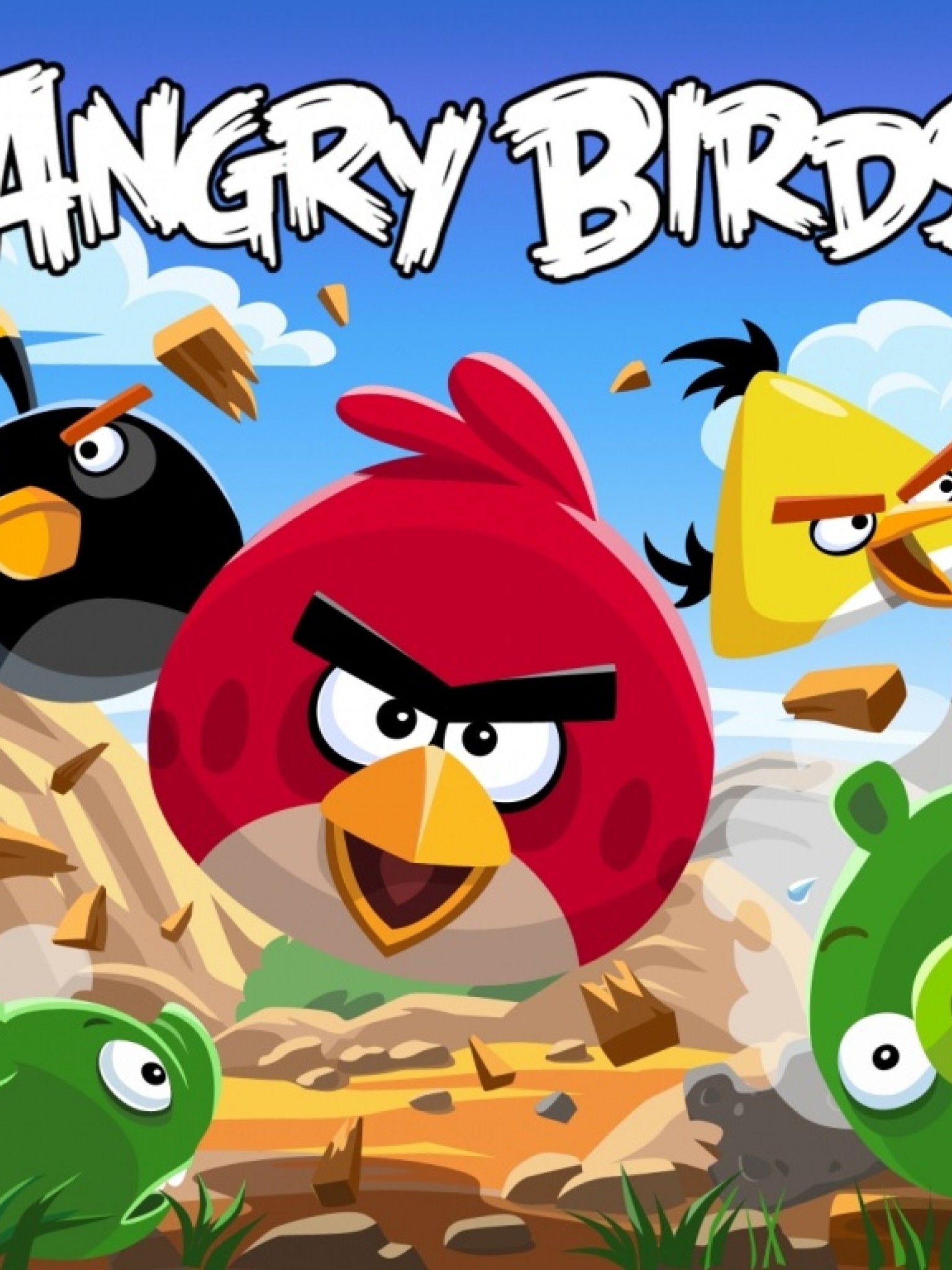 1540x2050 Free Download Angry Birds HD Wallpaper for Desktop and Mobiles Retina iPad, Phone