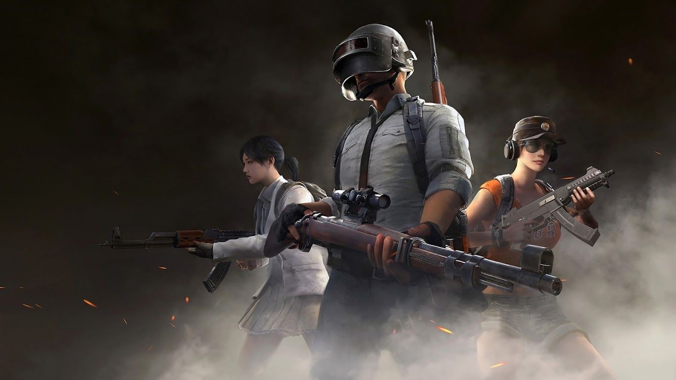 1370x770 PUBG Weapons Rifle Characters PlayerUnknown's Battlegrounds 4K, Desktop