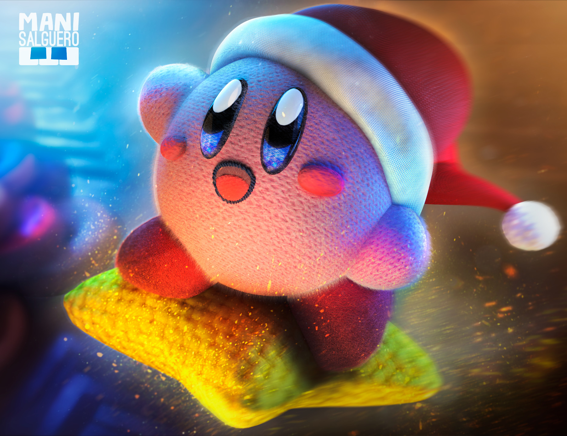 1870x1440 Christmas Kirby 2, Desktop