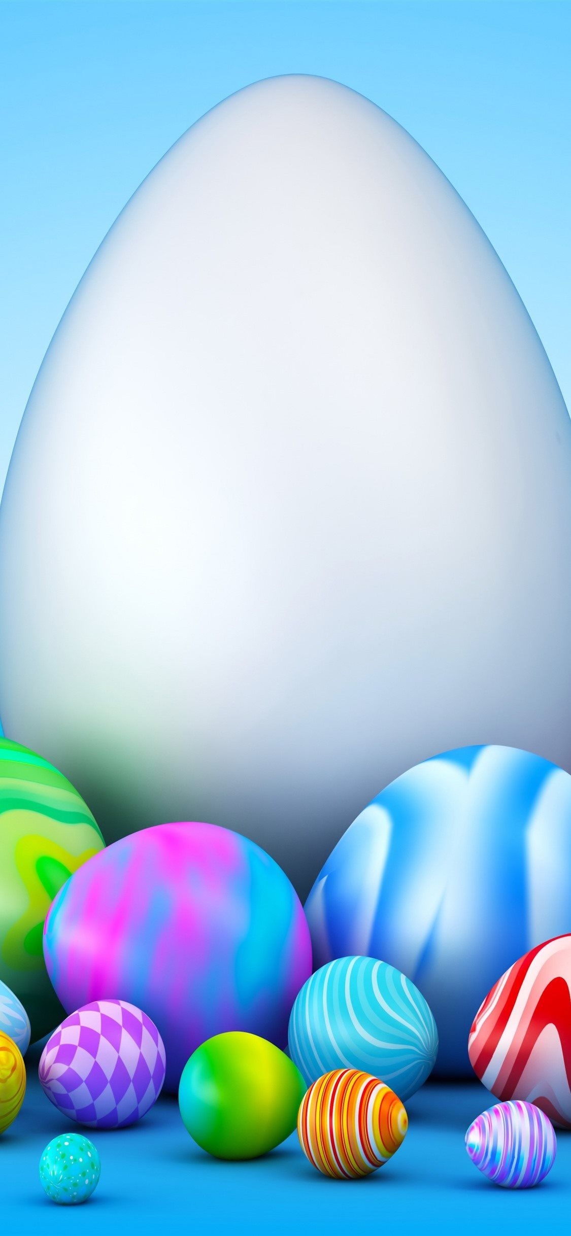 1130x2440 Colorful Easter eggs creative  wallpaper. iPhone X, Phone