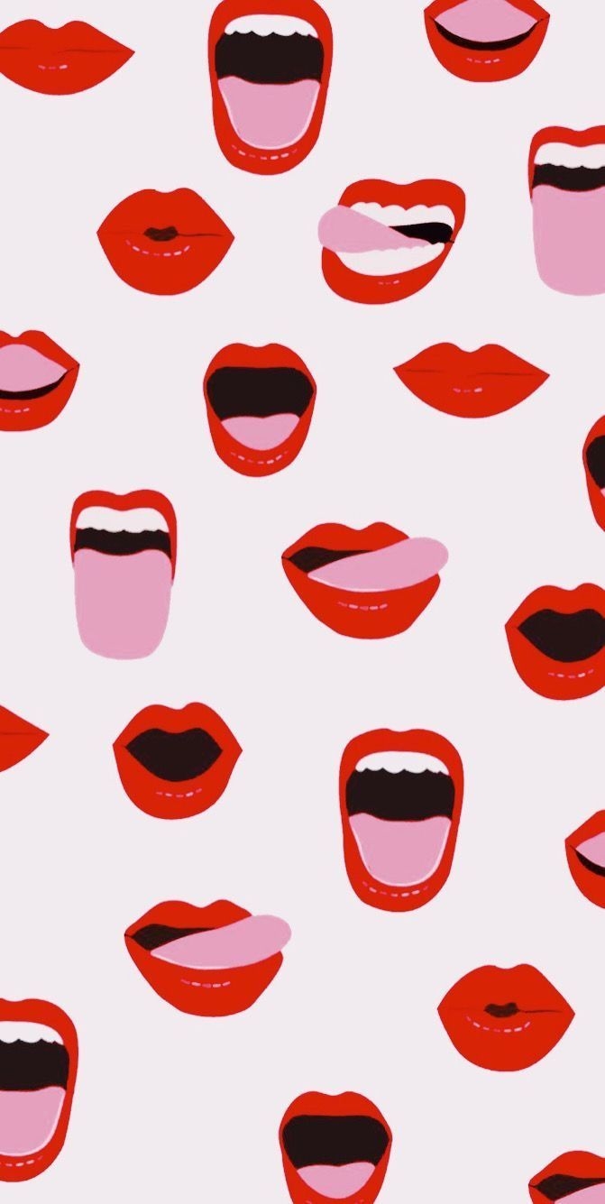 680x1340 drawing lips. Lip wallpaper, Preppy wallpaper, Picture collage wall, Phone