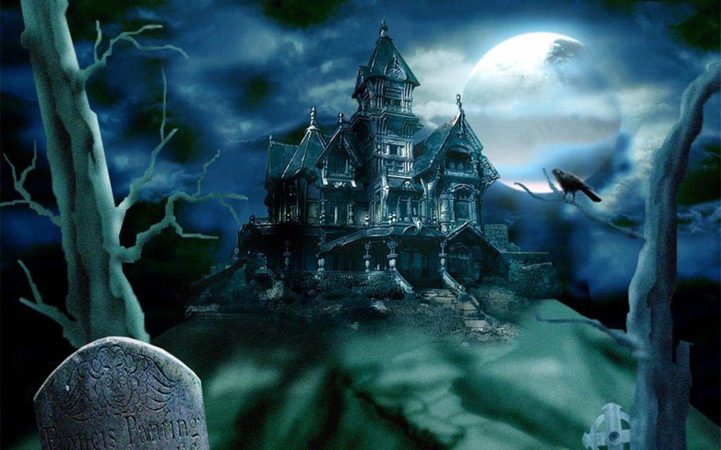 1440x900 Wallpaper Creative: Horror Ghost Houses HQ wallpaper, Desktop