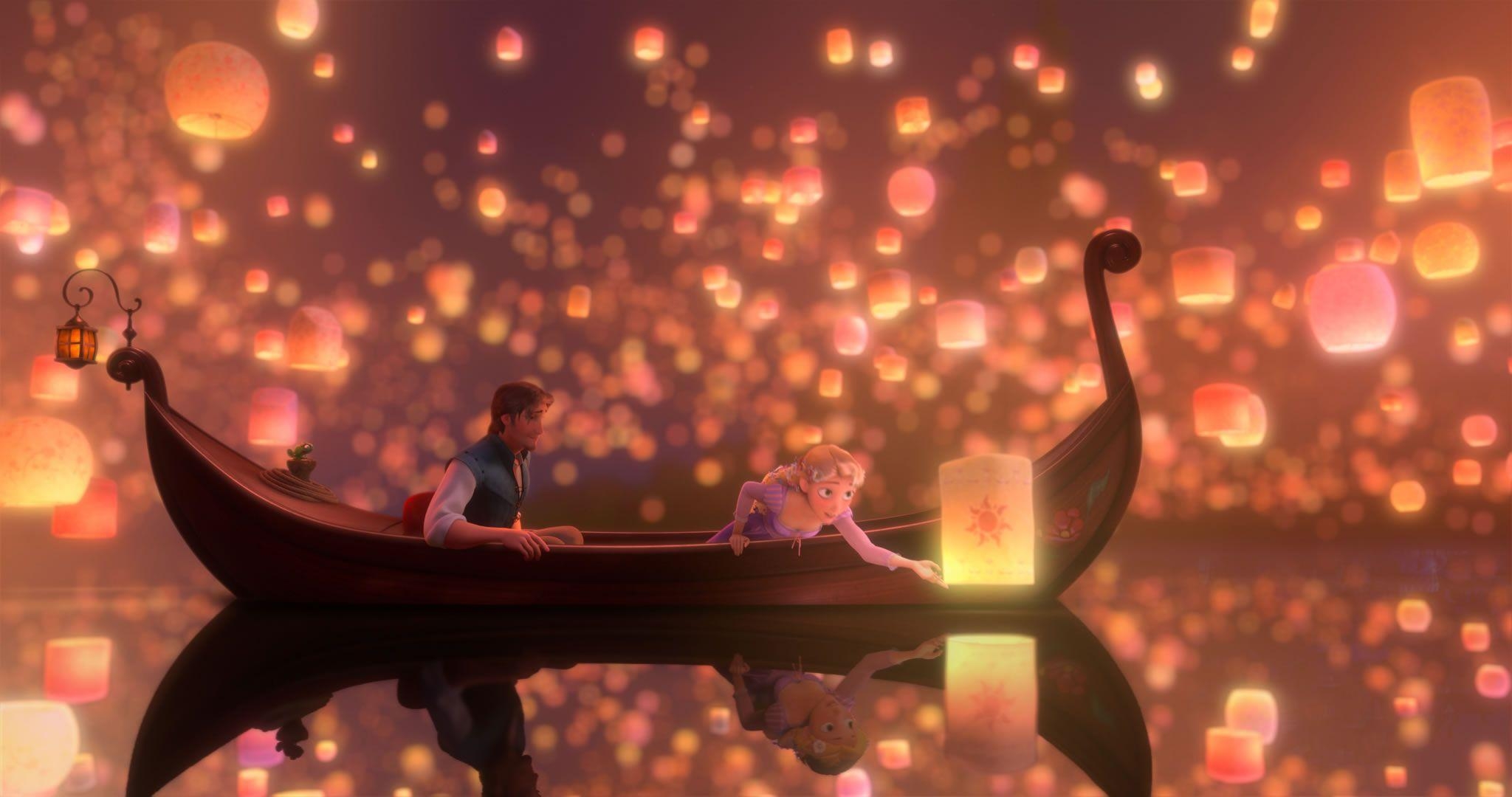 2050x1080 Tangled Floating Lanterns Desktop Wallpaper, Desktop