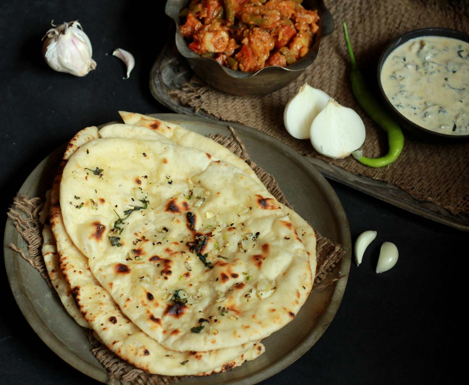 1600x1320 Butter Garlic Naan Recipe Flavoured Flatbread by Archana's Kitchen, Desktop