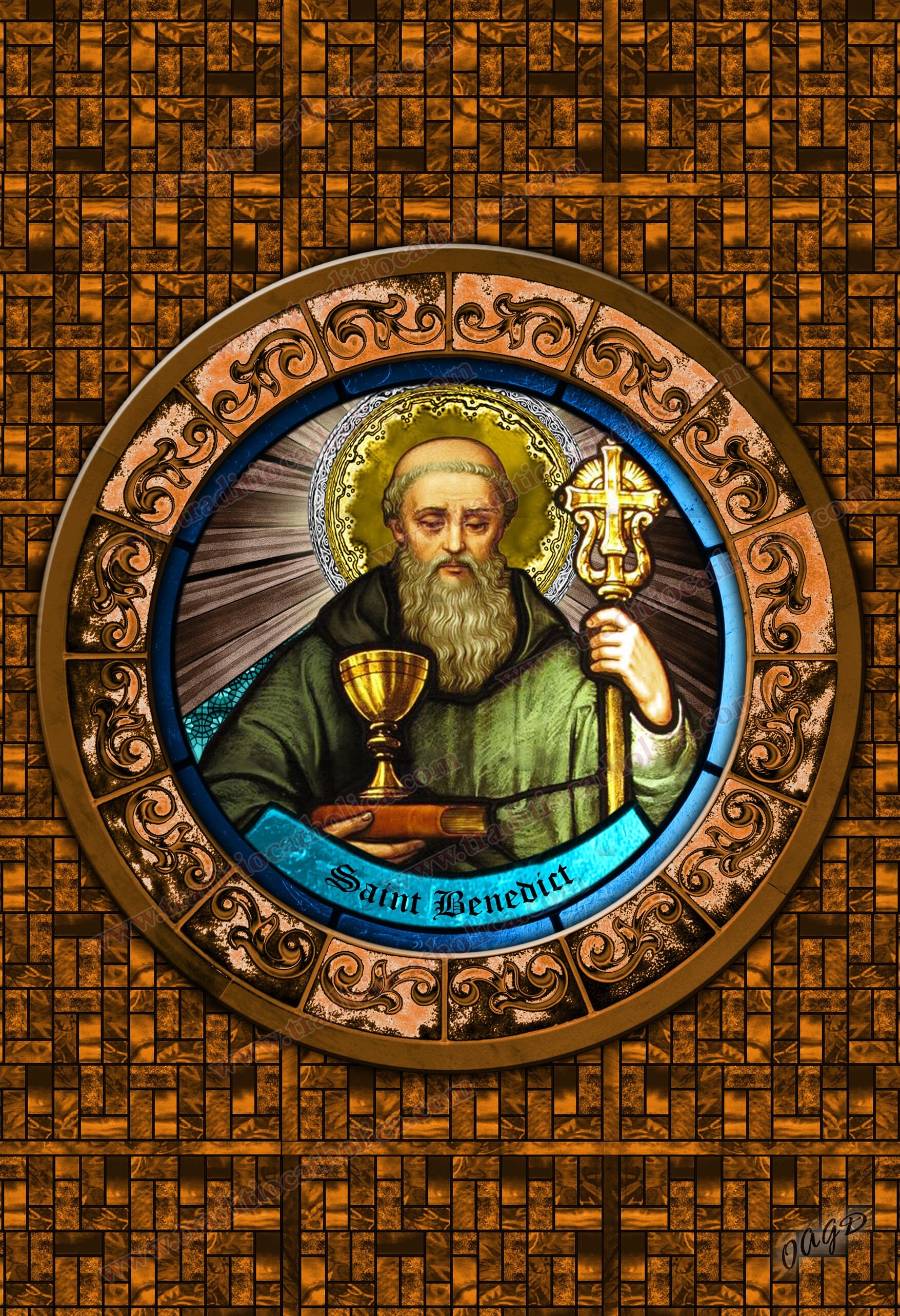 1760x2570 Saint Benedict of Nursia Prints. Ready, Phone