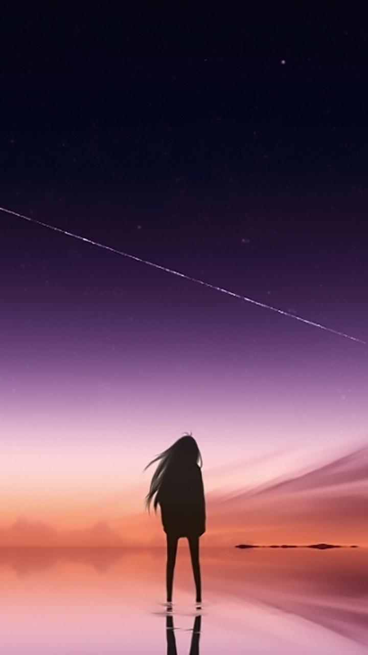 720x1280 Atmosphere, Space, Girl, Sky, Anime HD Wallpaper For, Phone