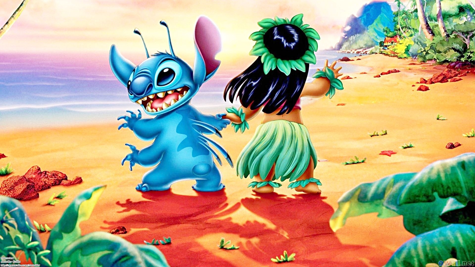 1920x1080 Free download Disney Wallpaper Stitch Lilo Pelekai Walt Disney, Desktop