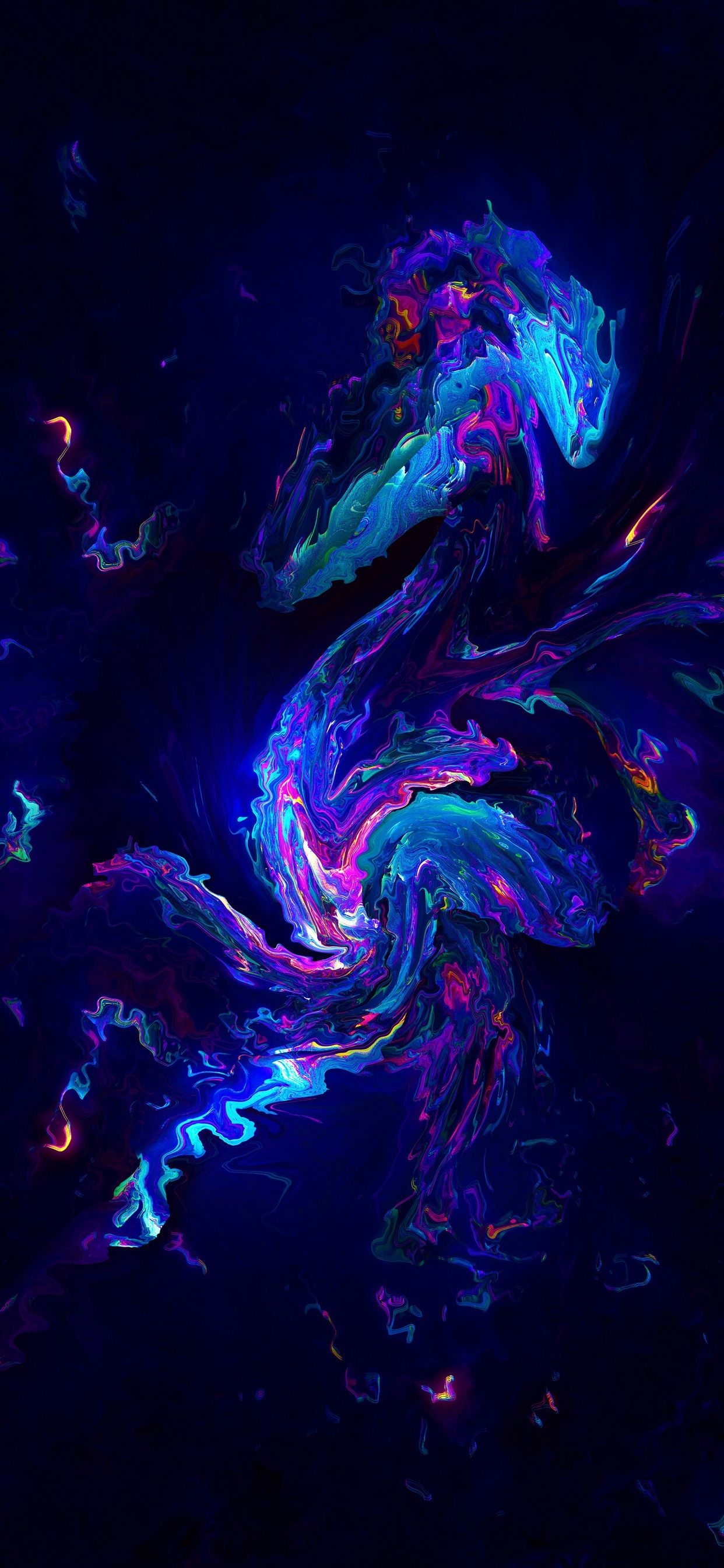 1250x2690 iPhone Dark Wallpaper 4K, Phone