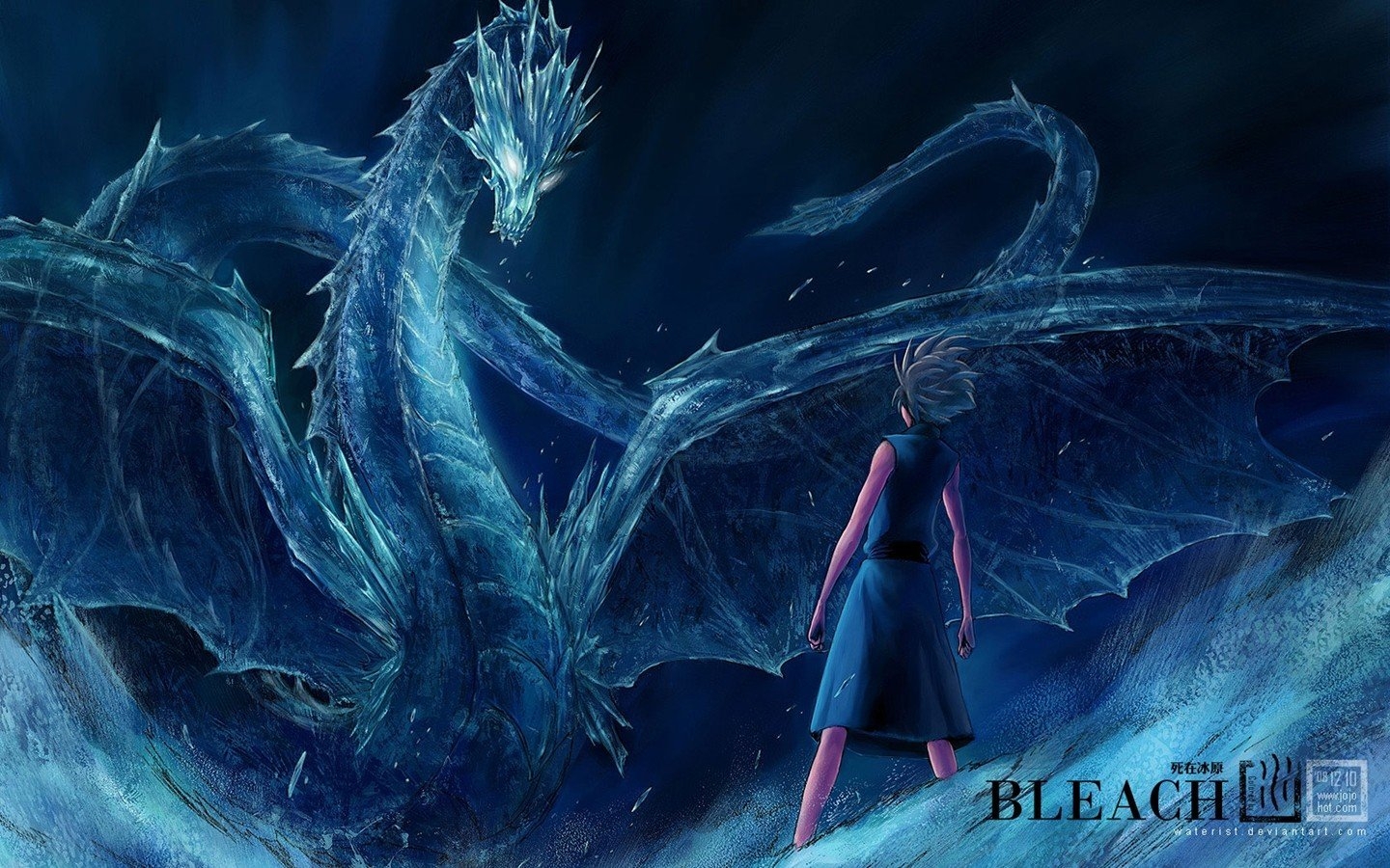 1440x900 Bleach, Hitsugaya Toshiro, Dragon, Ice, Anime boys Wallpaper HD / Desktop and Mobile Background, Desktop