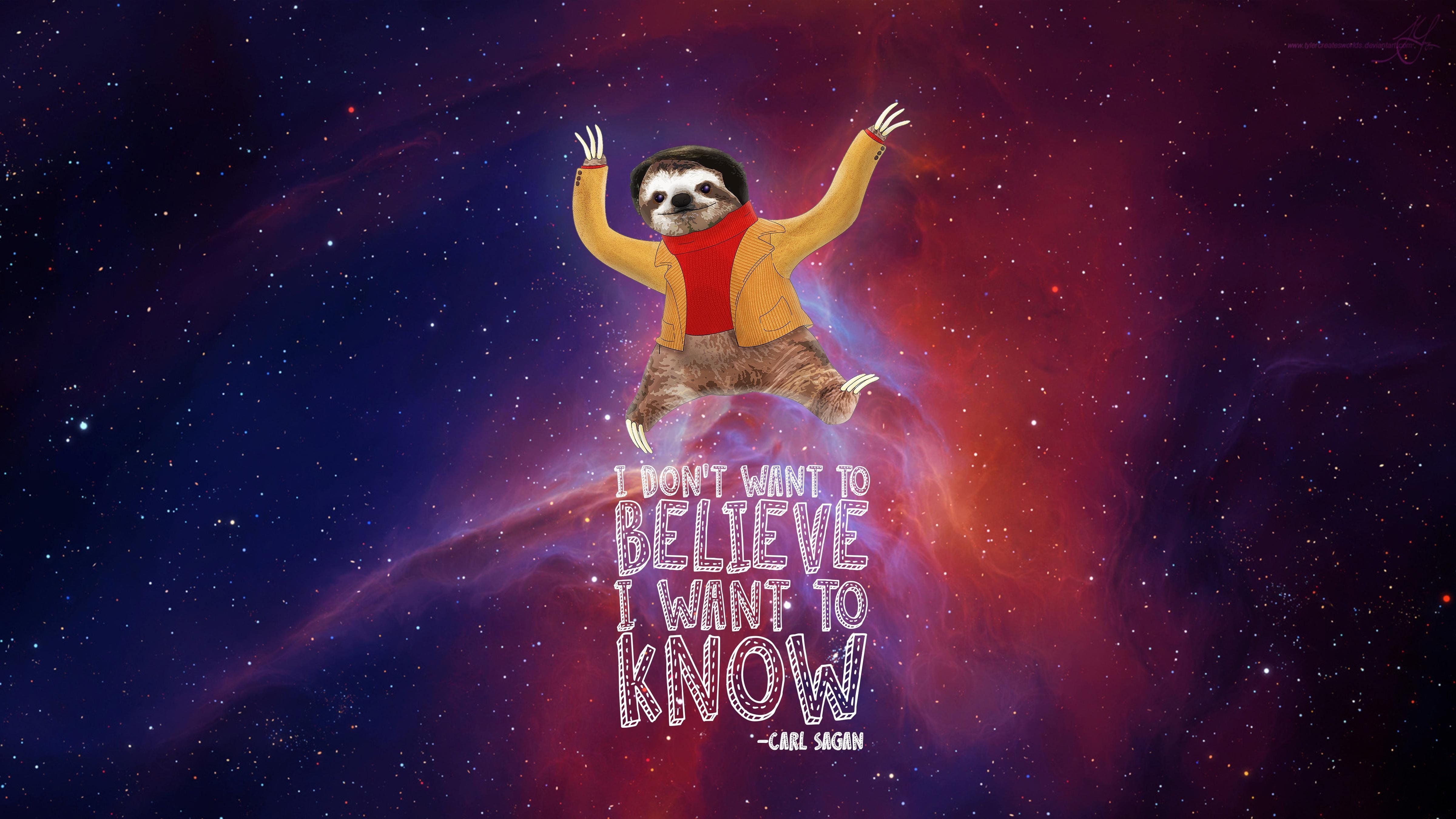 4800x2700 Carl Sagan Sloth Wallpaper Sagan.wallpapertip.com, Desktop
