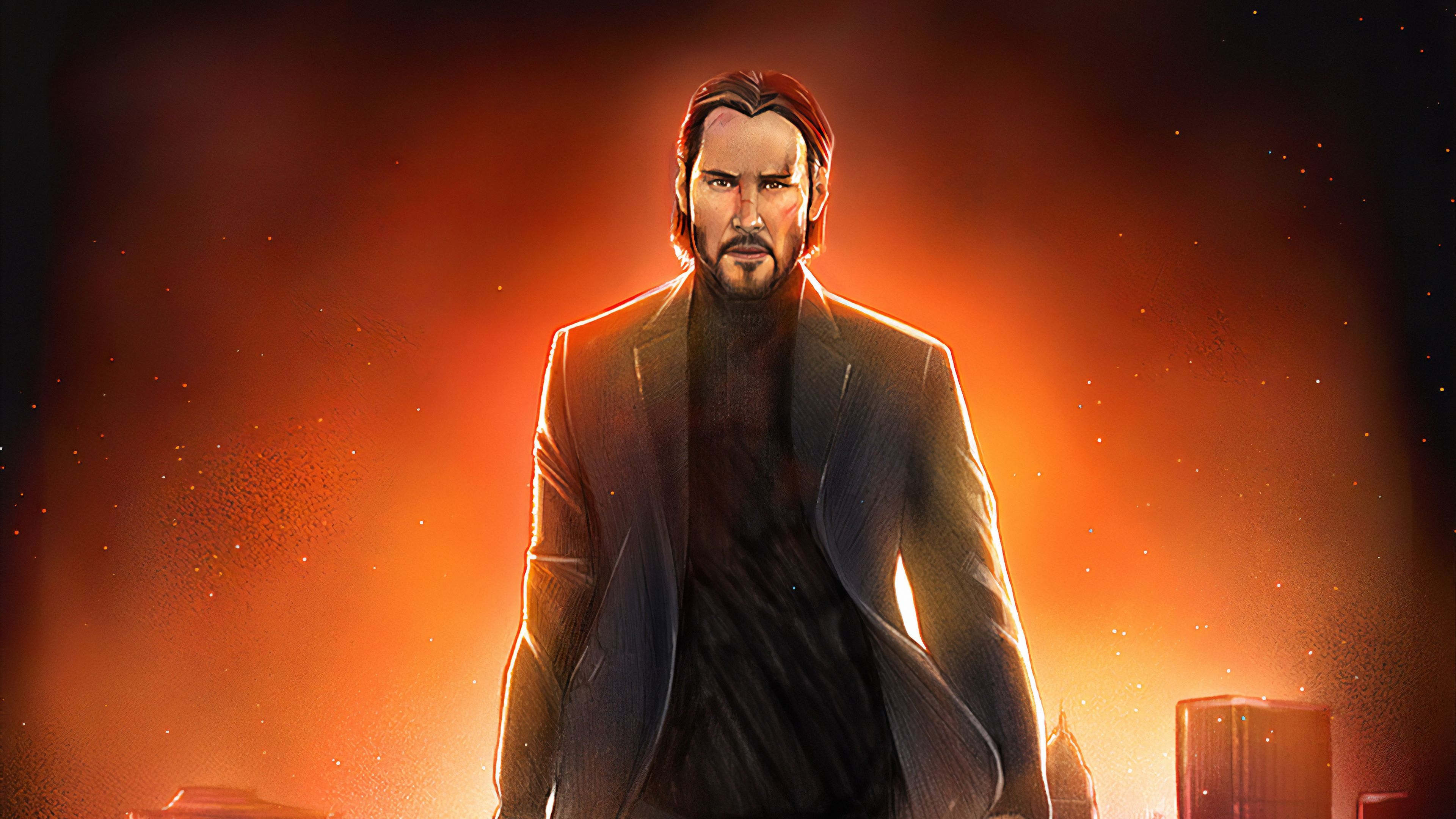 3840x2160 Wallpaper 4k Keanu Reeves John Wick 4k Wallpaper, Artwork, Desktop