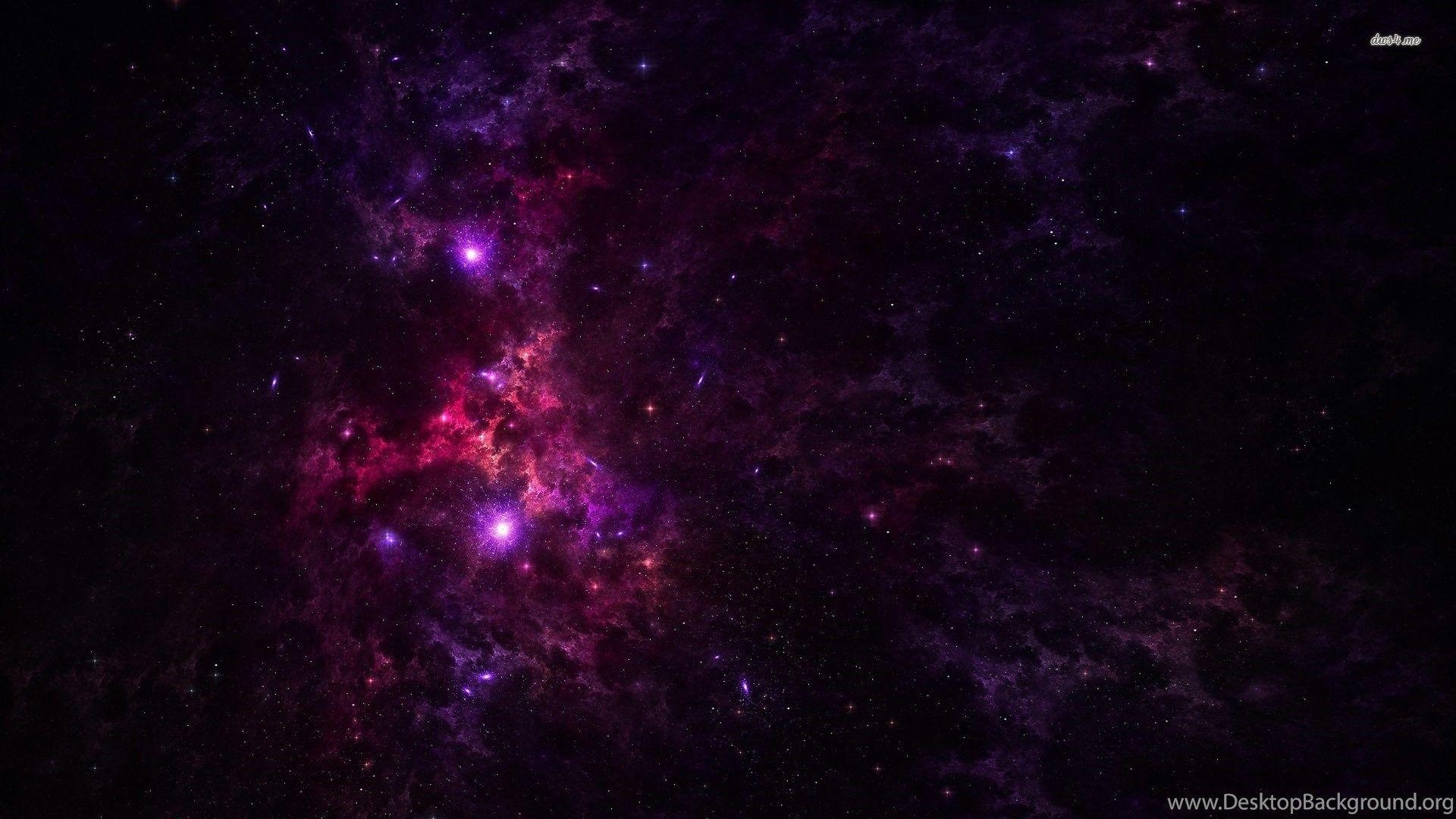 1920x1080 Red Nebula Near The Purple Lights  Space Wallpaper, Desktop