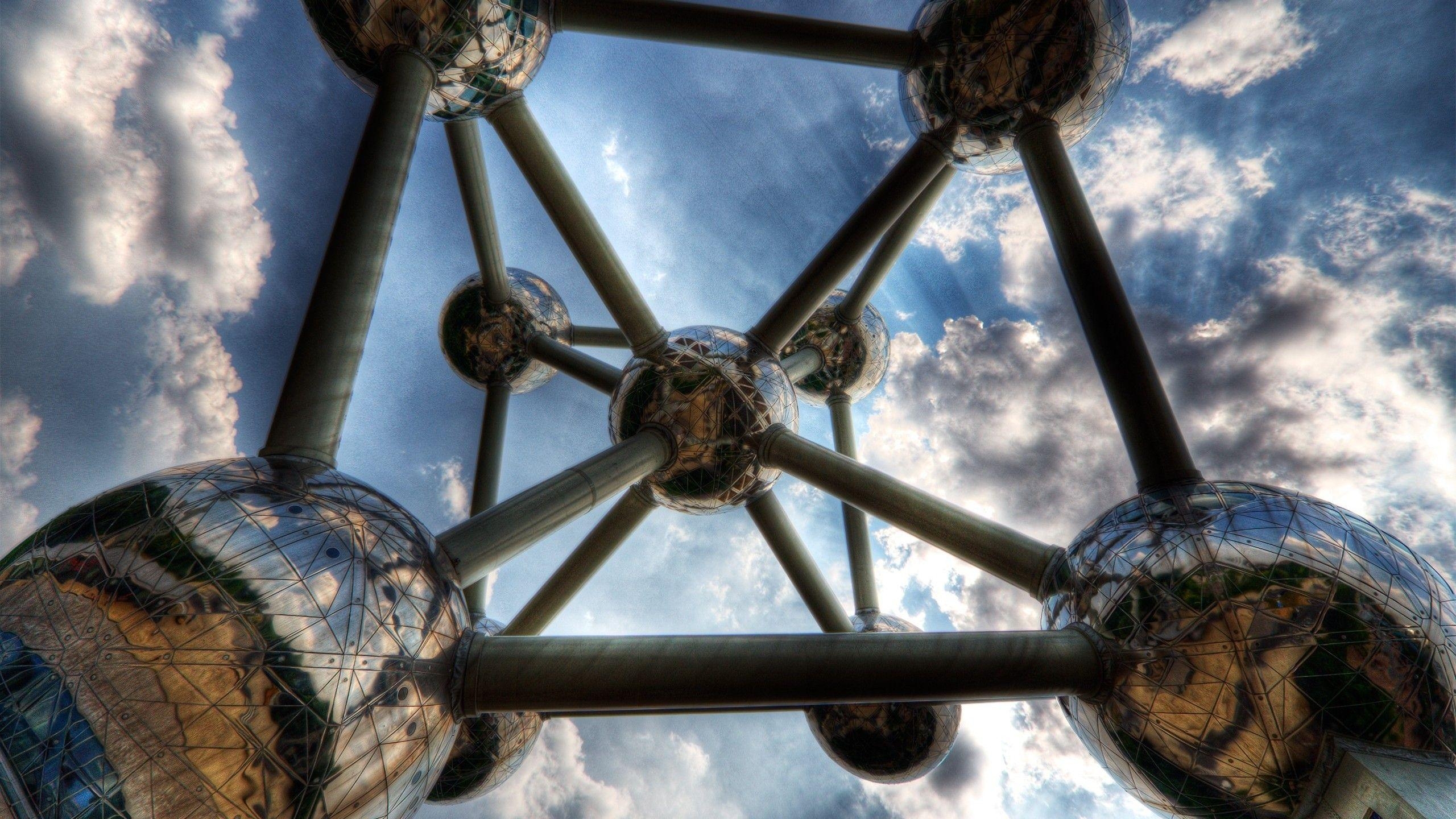 2560x1440 abstract, Atomium, Architecture, Belgium, Brussels Wallpaper HD, Desktop