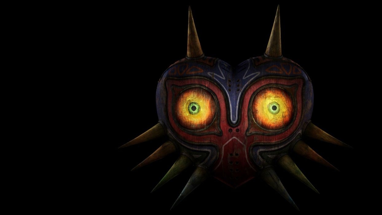 1250x700 The Legend of Zelda masks black background The Legend of Zelda, Desktop