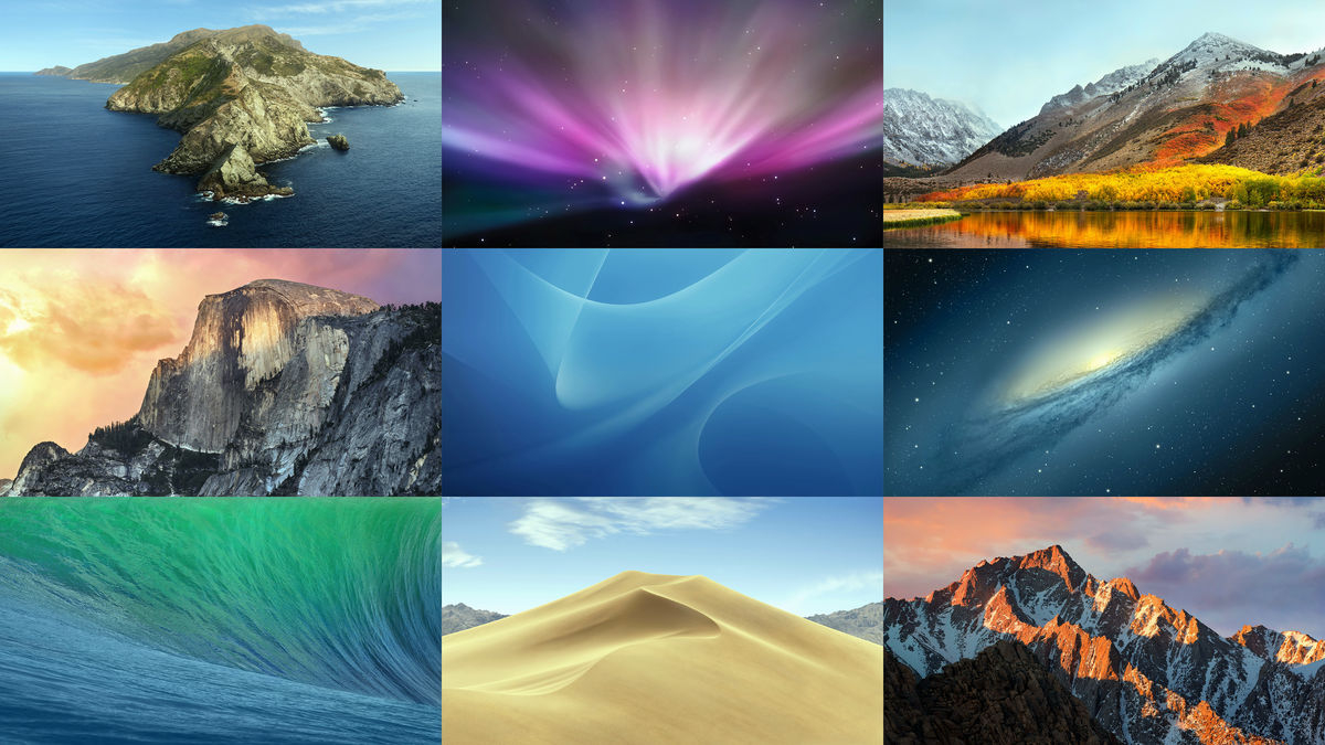 1200x680 Looking back on successive default wallpaper from Mac OS X to macOS, it looks like this, Desktop