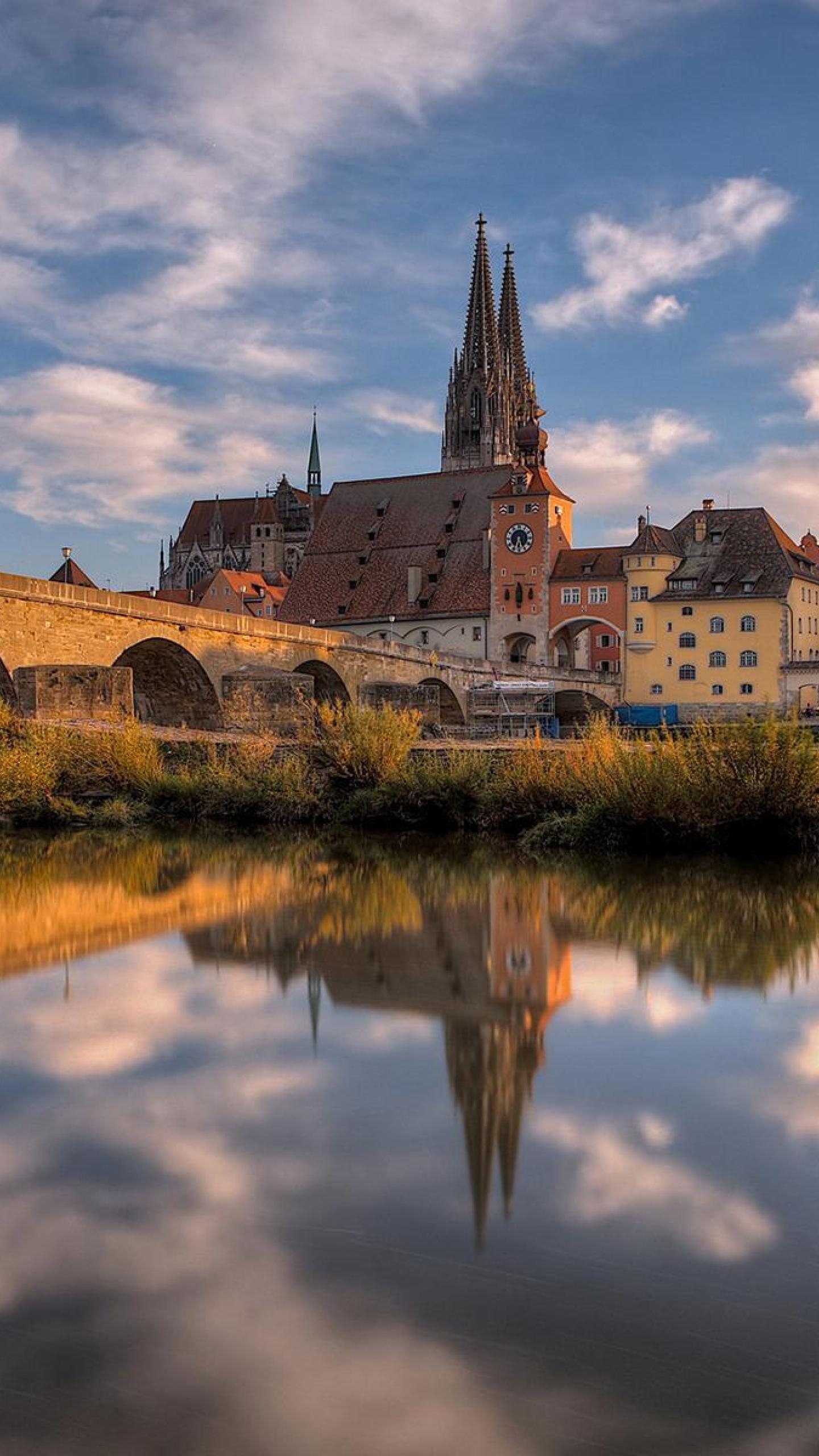 1440x2560 World Church Sky Germany Regensburg Europe House HD Wallpaper, Phone