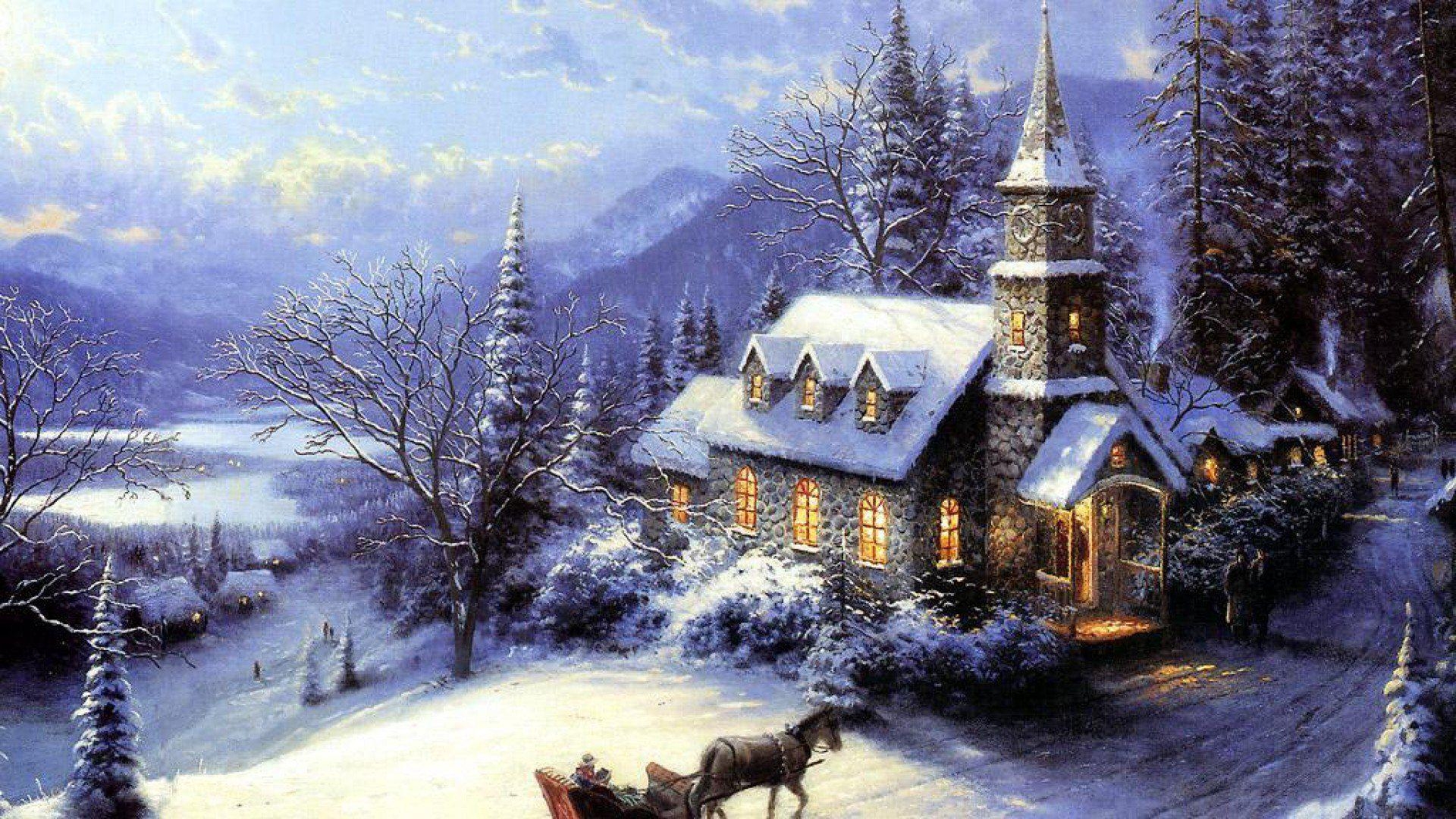 1920x1080 Christmas Church Wallpaper Free Christmas Church, Desktop