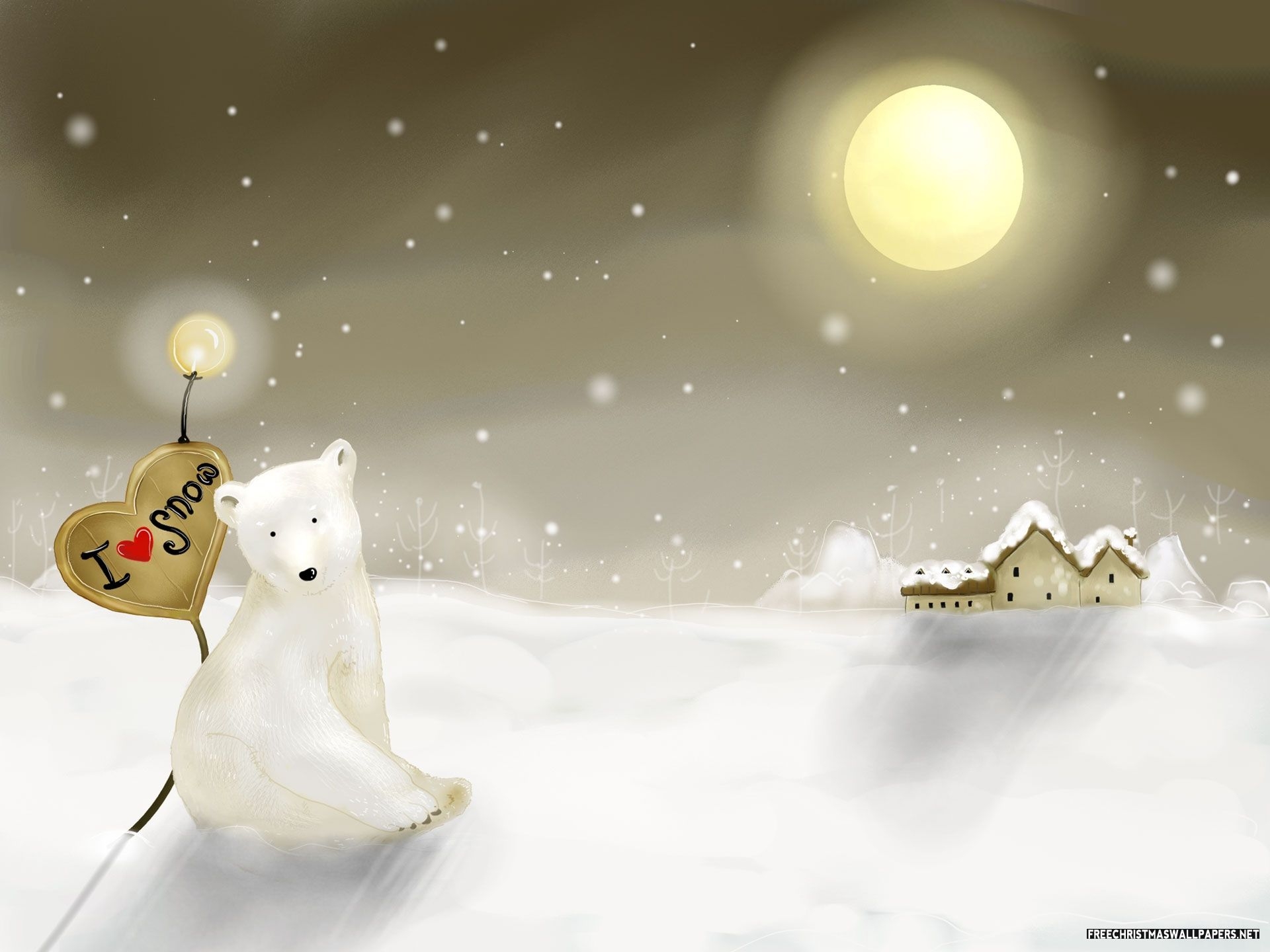 1920x1440 Christmas Village And Bear. Winter wallpaper, Christmas landscape, Christmas picture beautiful, Desktop