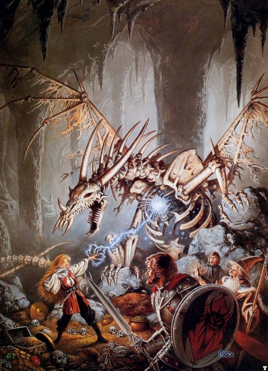 870x1200 Old School D&D Art, Phone