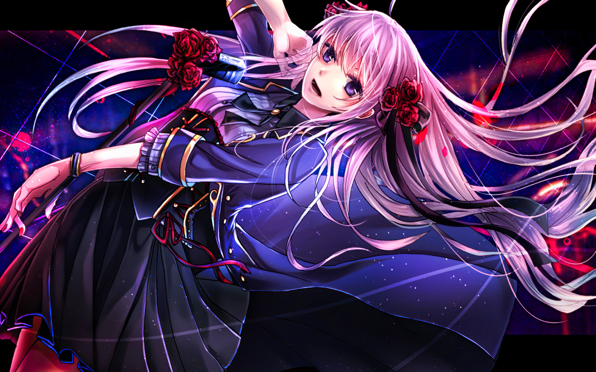 1920x1200 Download wallpaper Megurine Luka, night, Vocaloid Characters, neon lights, manga, Vocaloid, Luka Megurine for desktop with resolution. High Quality HD picture wallpaper, Desktop