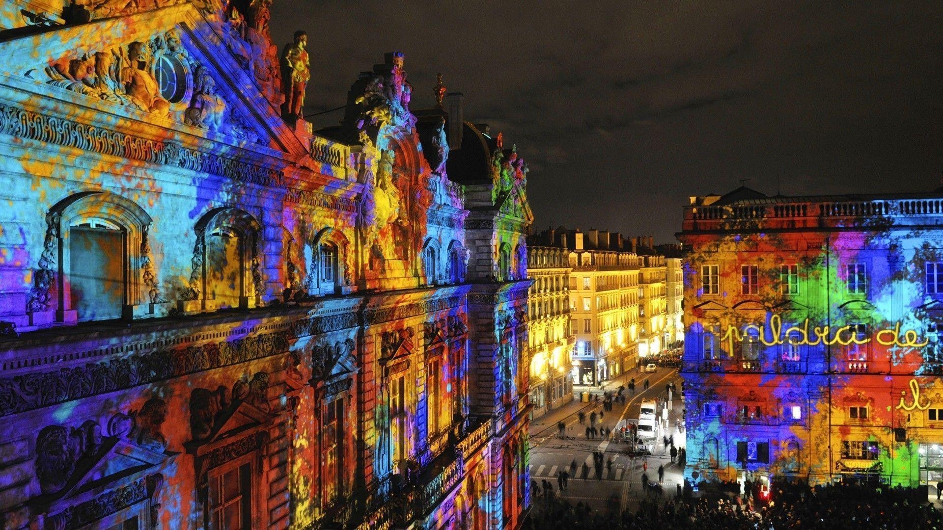 1920x1080 Festival france lyon fÃªte des lumiÃ¨res lights wallpaper, Desktop