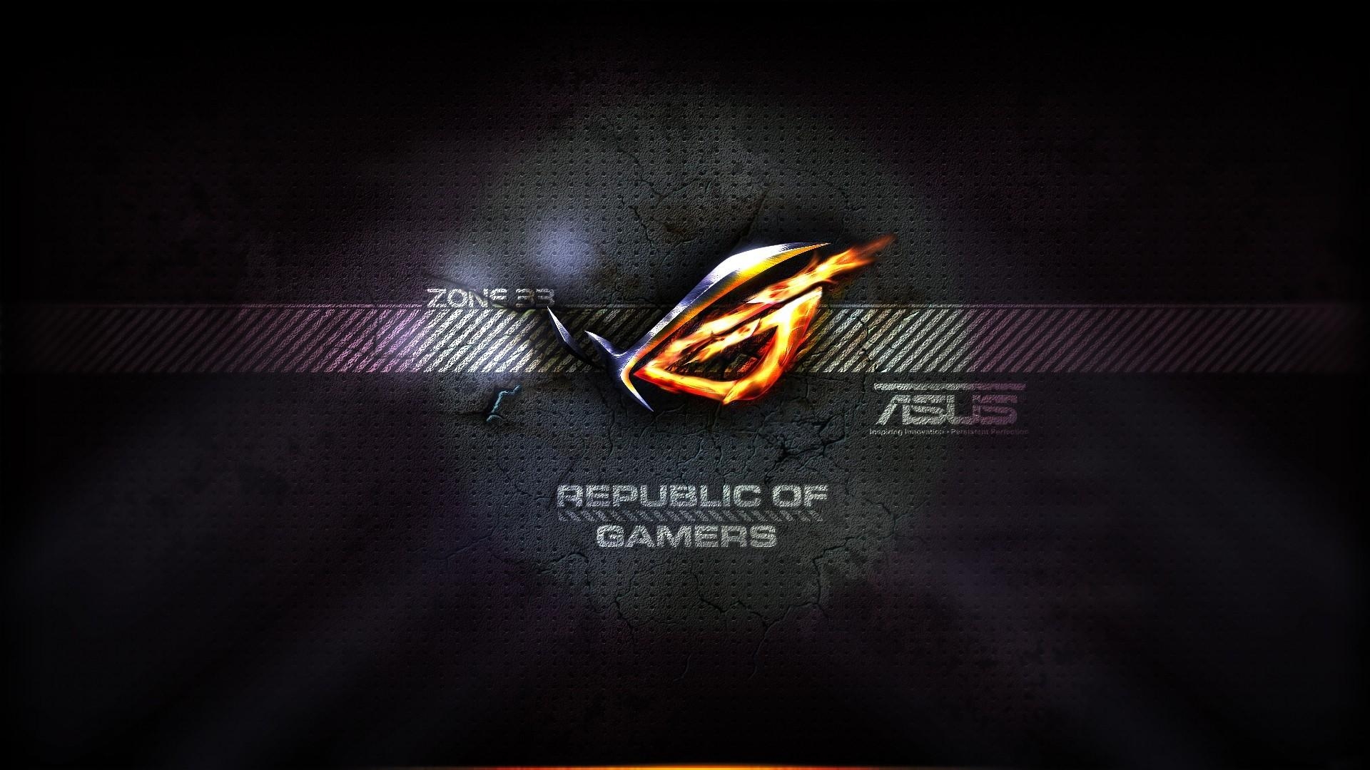 1920x1080  asus rog republic of gamers video games asus logo, Desktop