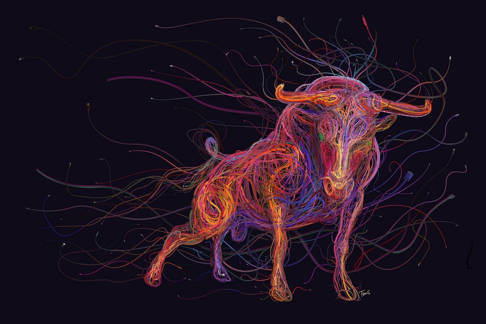 1600x1070 The wired Maverick (for University of Nebraska at Omaha). Taurus wallpaper, Bulls wallpaper, Lion artwork, Desktop