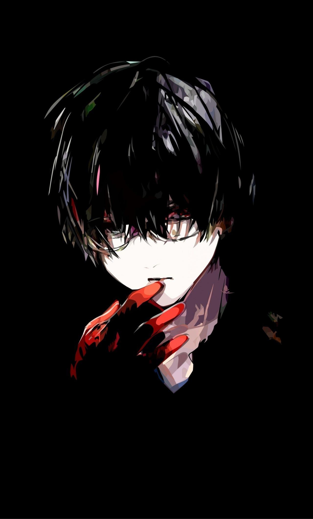 1280x2120 Download  wallpaper Anime boy, Tokyo Ghoul, minimal, Phone