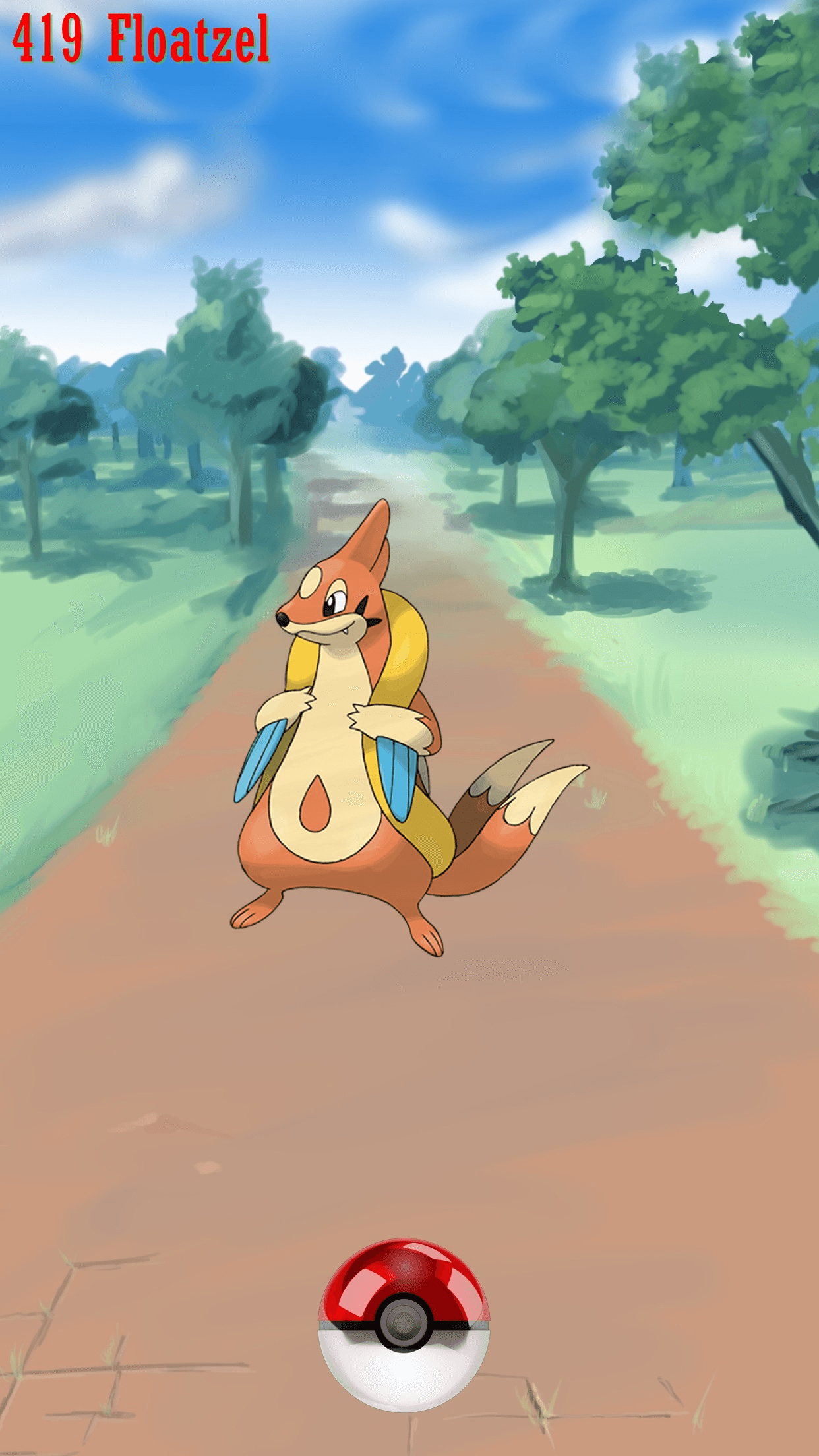 1250x2210 Street Pokeball Floatzel, Phone