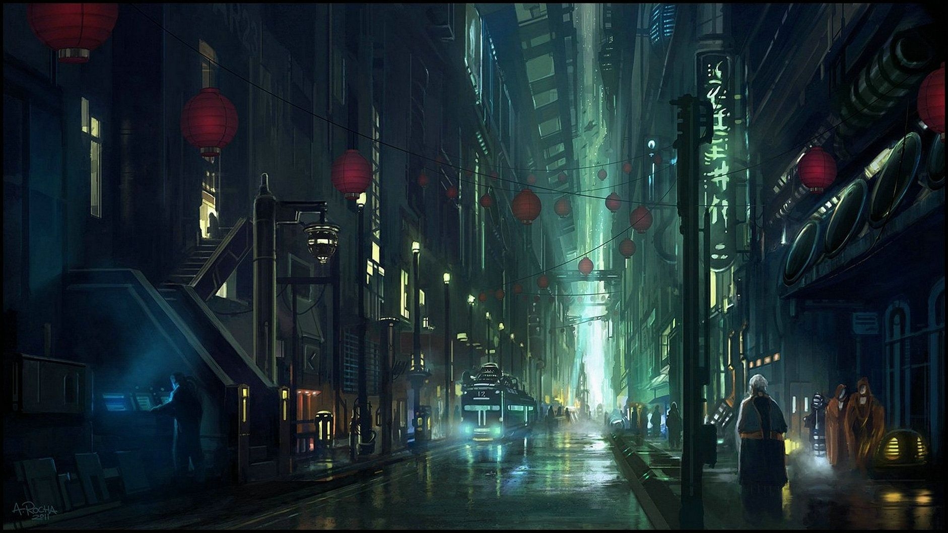 1890x1060 Anime Background City Night.animestarwall.com, Desktop