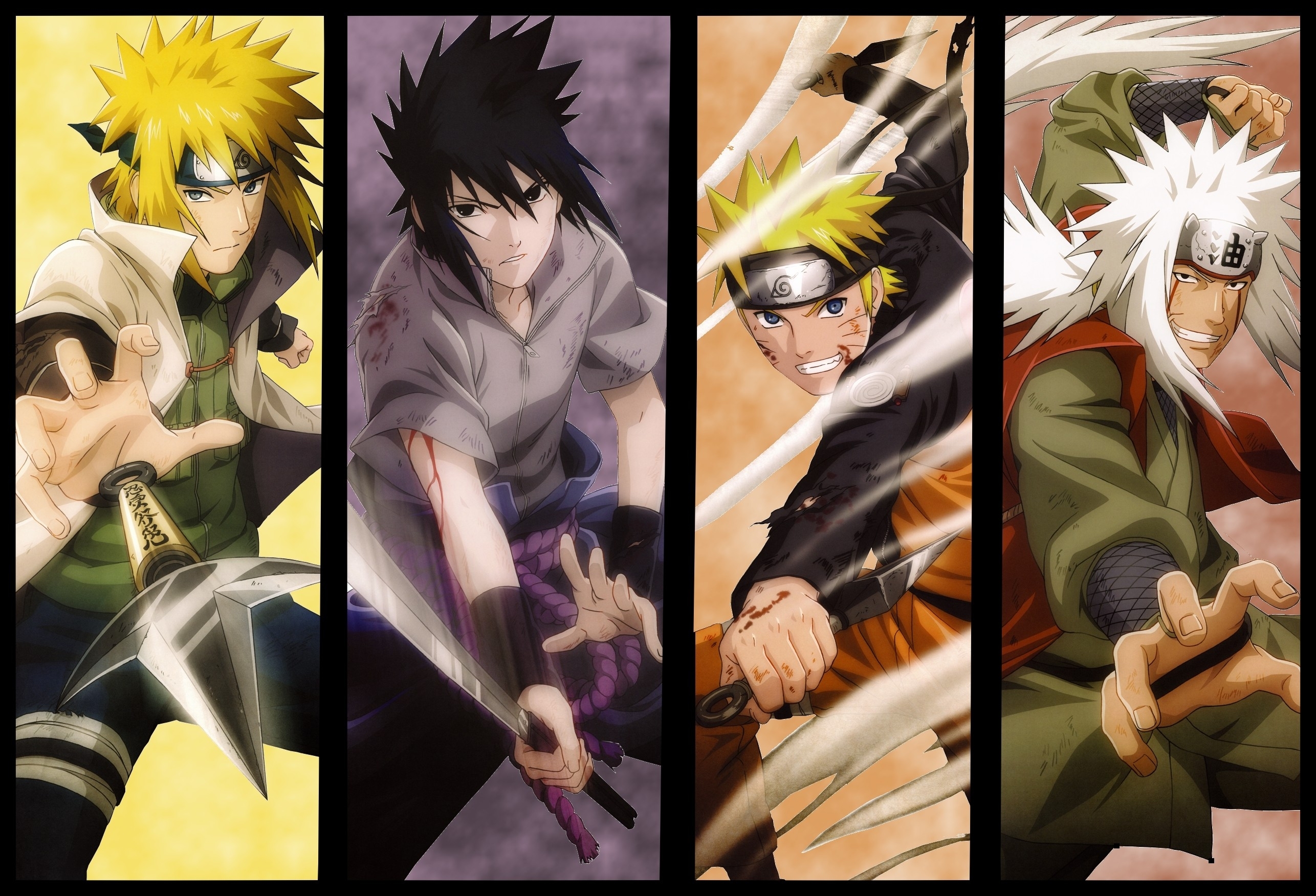 2580x1760 uchiha sasuke naruto shippuden kunai yondaime minato namikaze naruto uzumaki panels swords jiraiya, Desktop