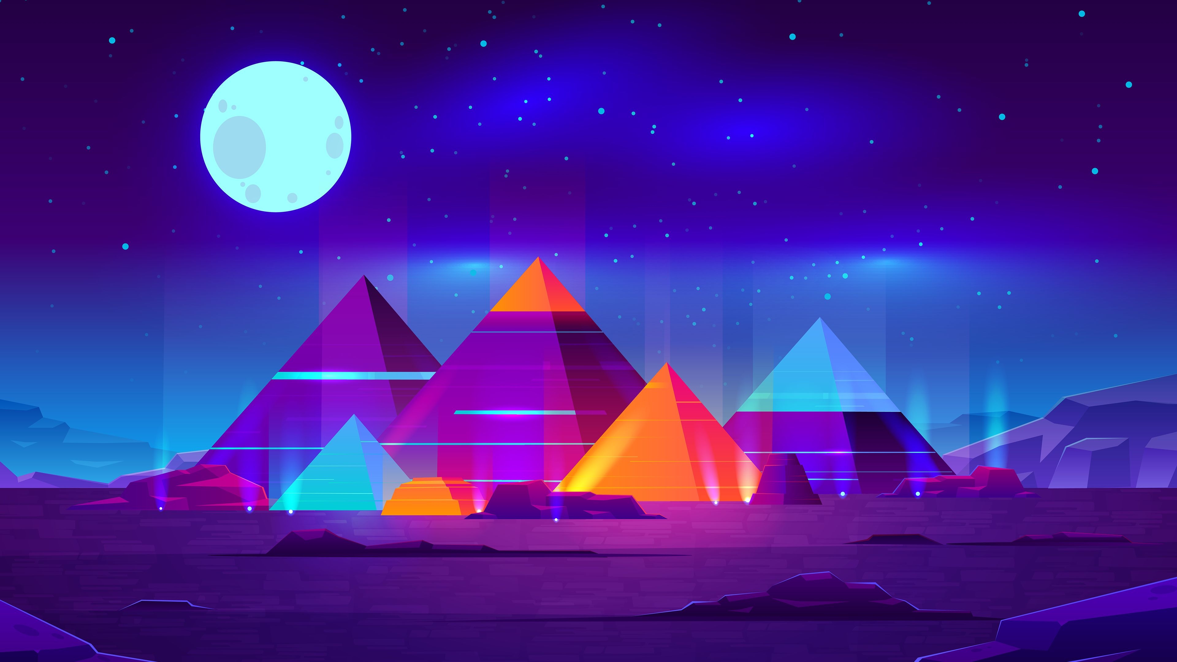 3840x2160 Pyramids Minimalist 4k Macbook Pro Retina HD 4k Wallpaper, Image, Background, Photo and Picture, Desktop