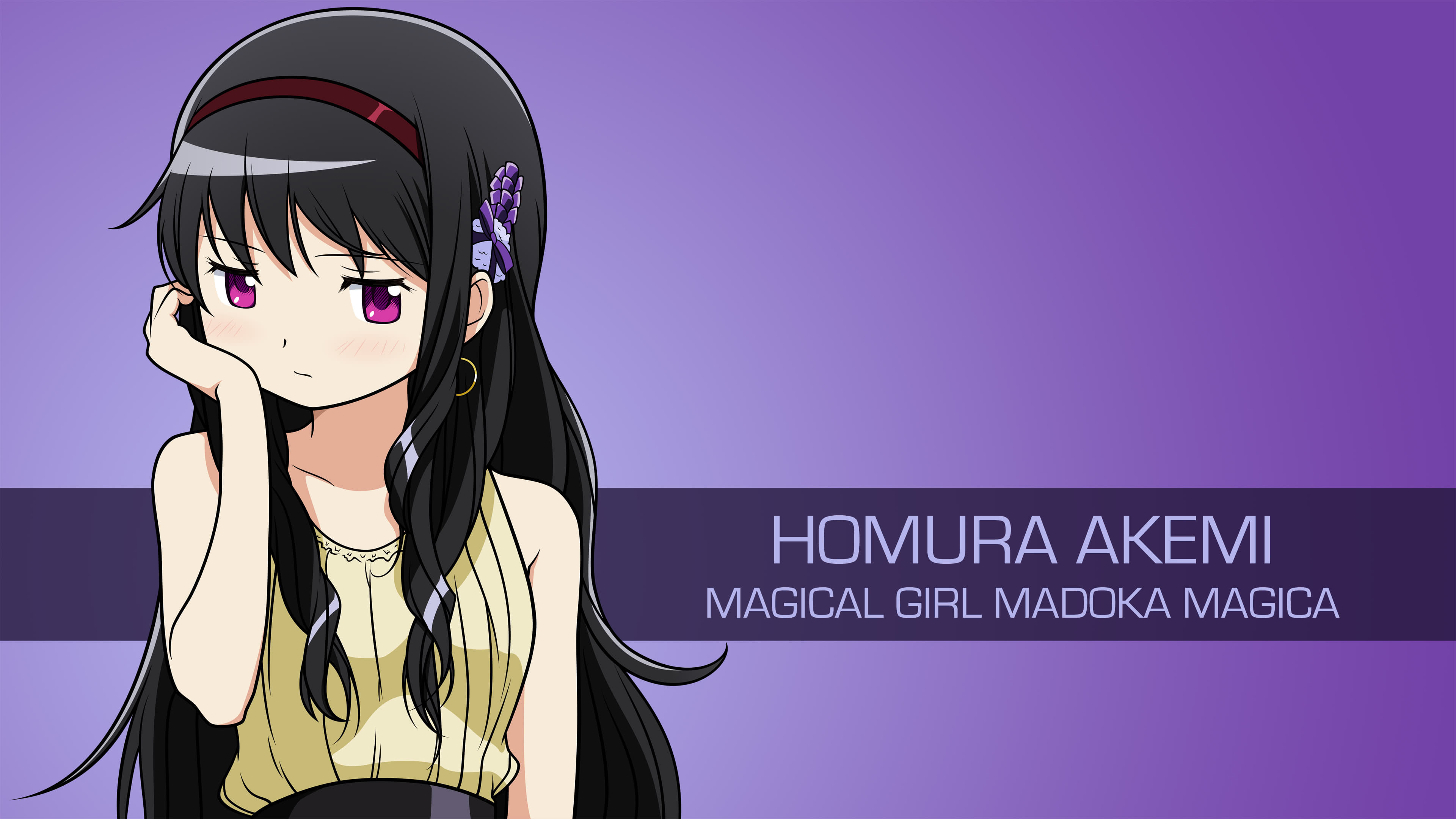 3840x2160 Homura Akemi Portrait Magical Girl Madoka Magica UHD 4K Wallpaper, Desktop