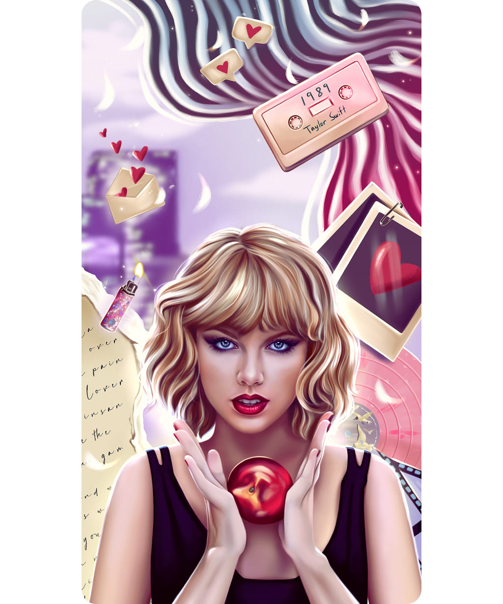 1030x1230 Taylor Swift 1989 (Original) Free Illustration Wallpaper, Phone