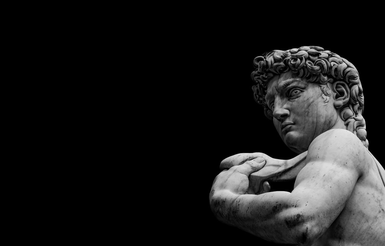 1340x850 Wallpaper statue, marble, Florence, Michelangelo, David image, Desktop