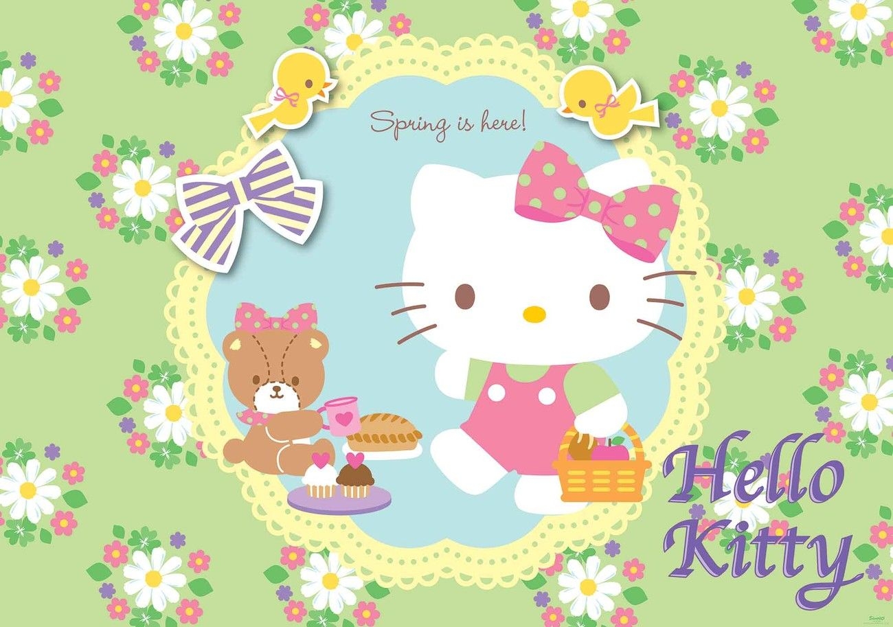 1300x920 Hello Kitty Spring Wallpaper Free Hello Kitty Spring Background, Desktop