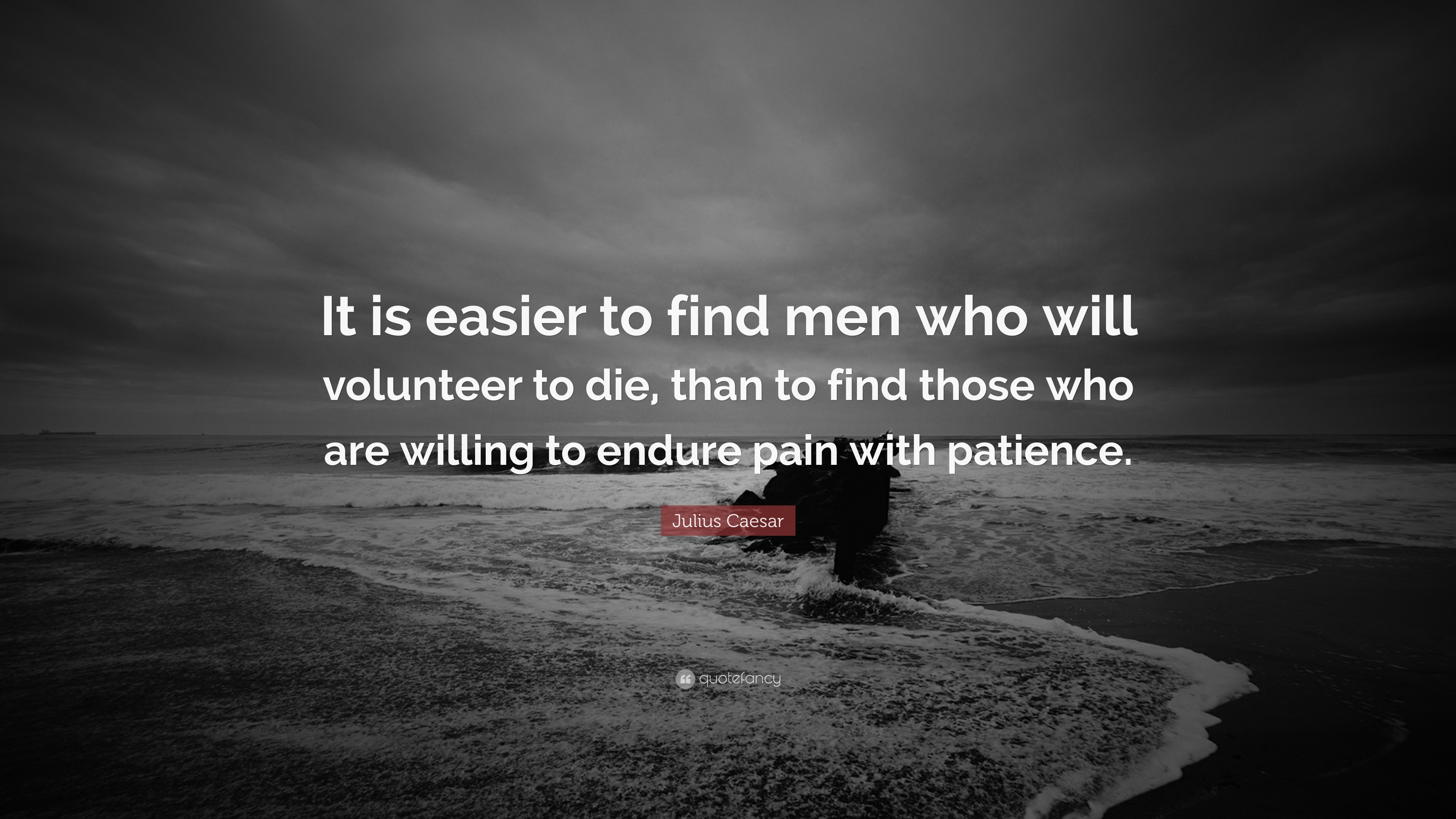 3840x2160 Julius Caesar Quote: “It is easier to find men who will volunteer to, Desktop