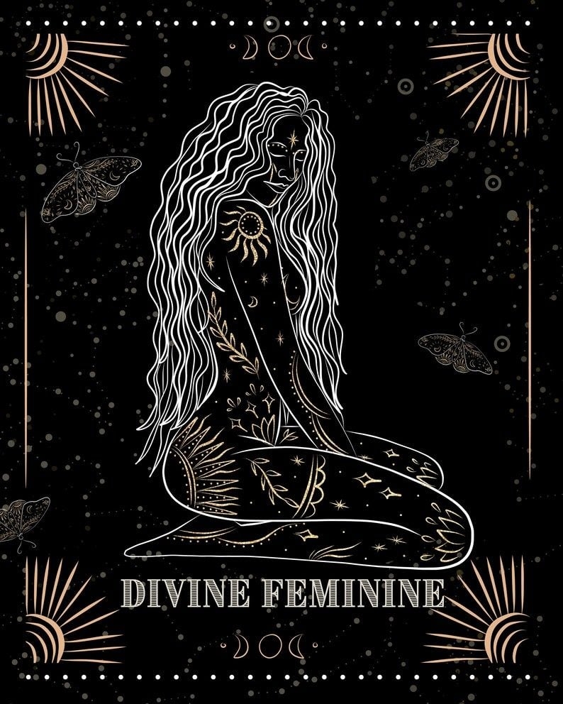 800x1000 Divine Feminine Digital Art Wild Woman Bohemian Artwork. Divine feminine art, Goddess art, Spiritual artwork, Phone