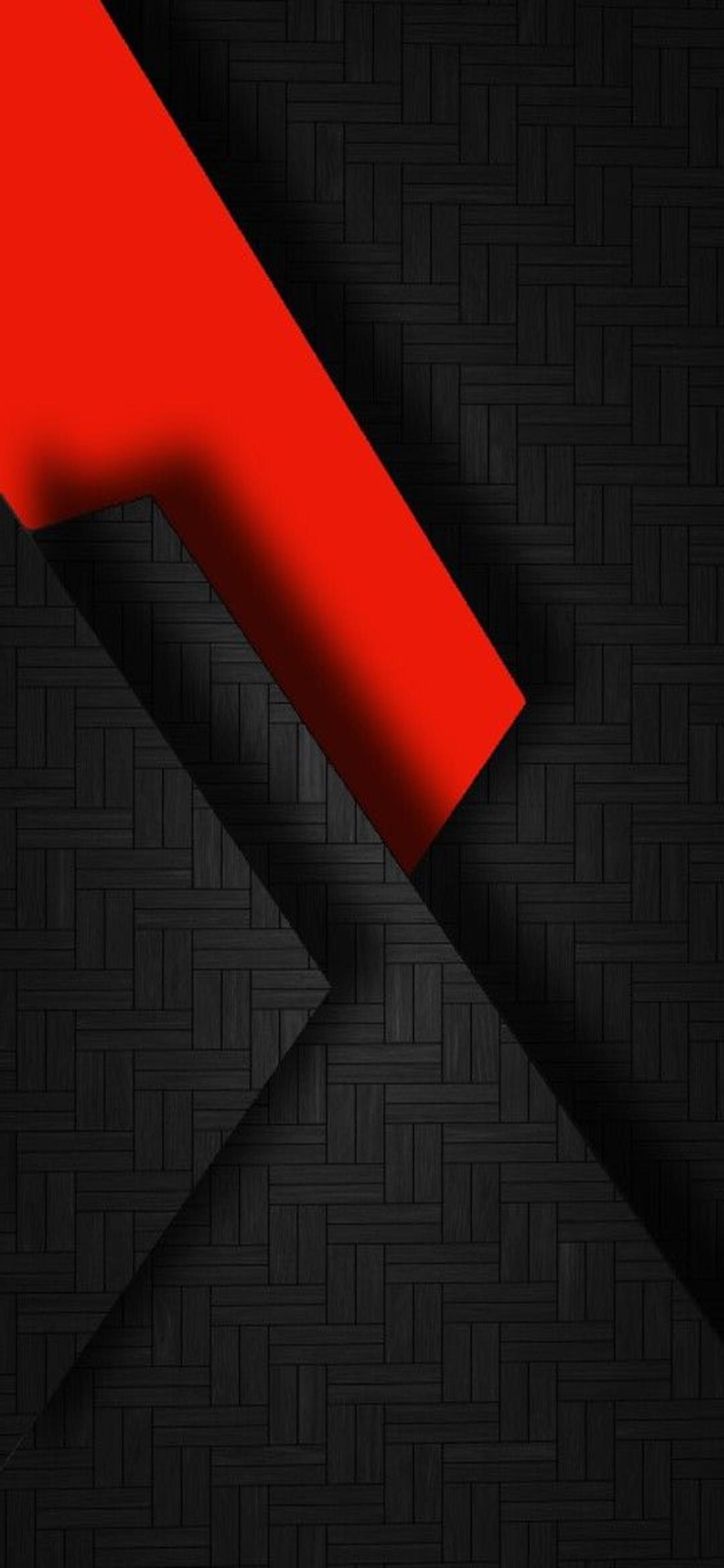 1130x2440 Clean iPhone X Wallpaper for anyone who likes black and red, Phone