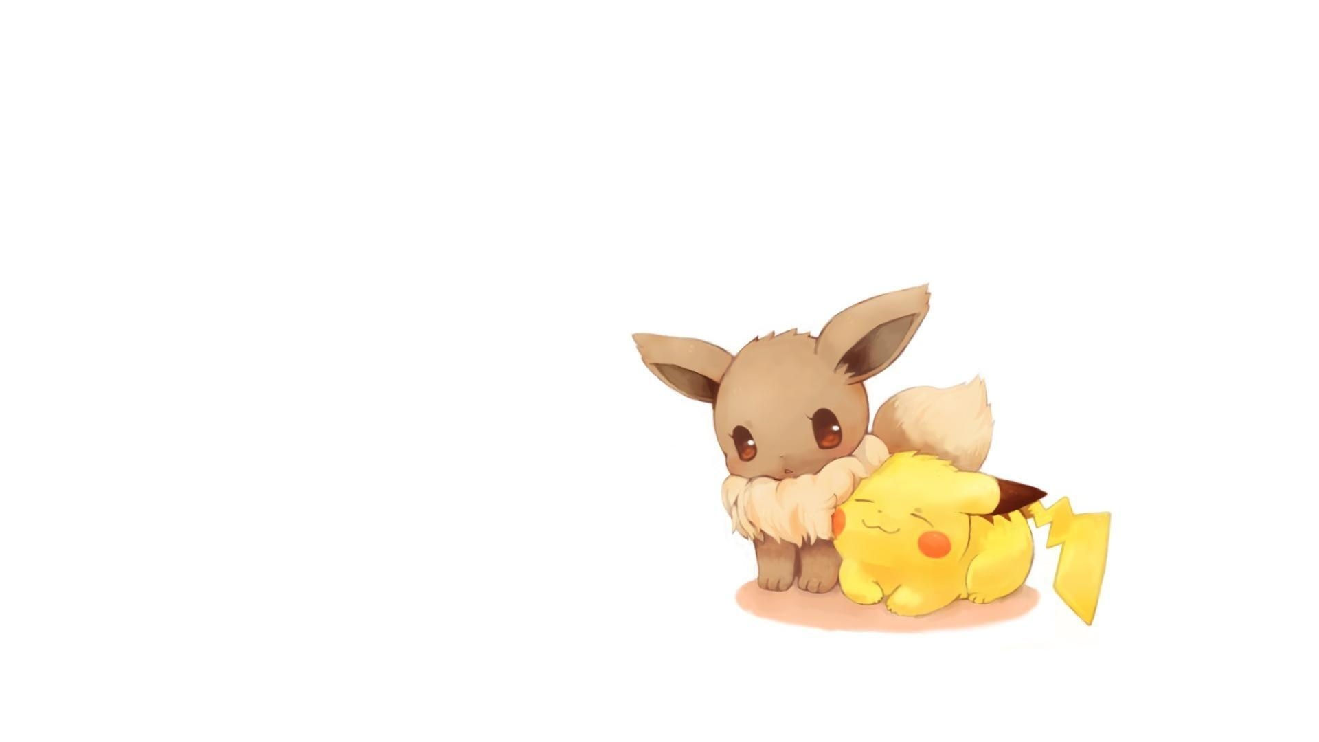 1920x1080 Pokemon minimalistic pikachu eevee wallpaper, Desktop