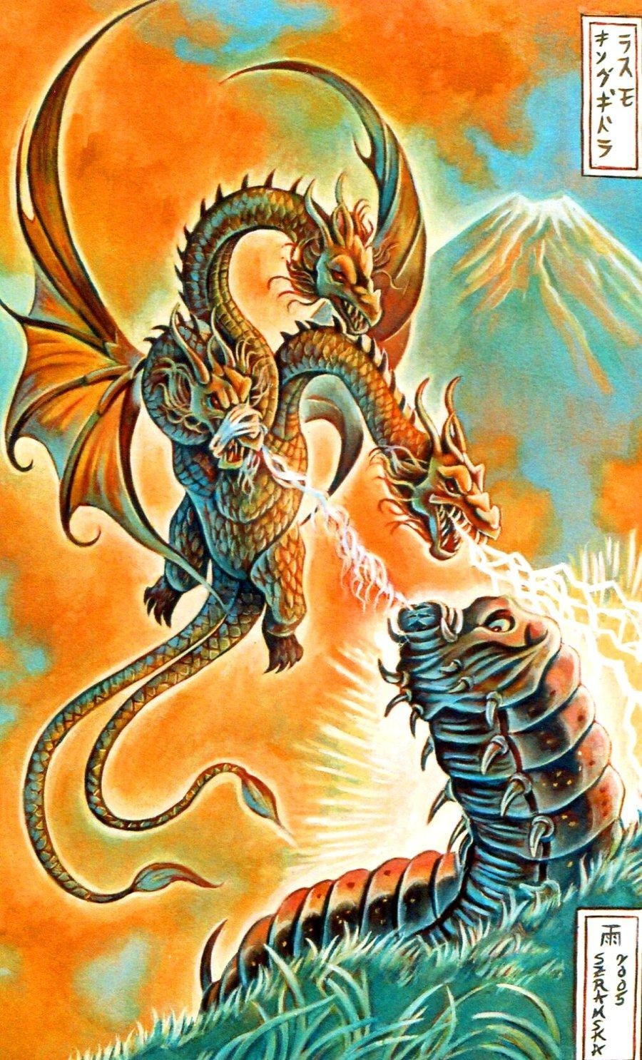 900x1490 Godzilla Vs King Ghidorah Wallpaper, Phone