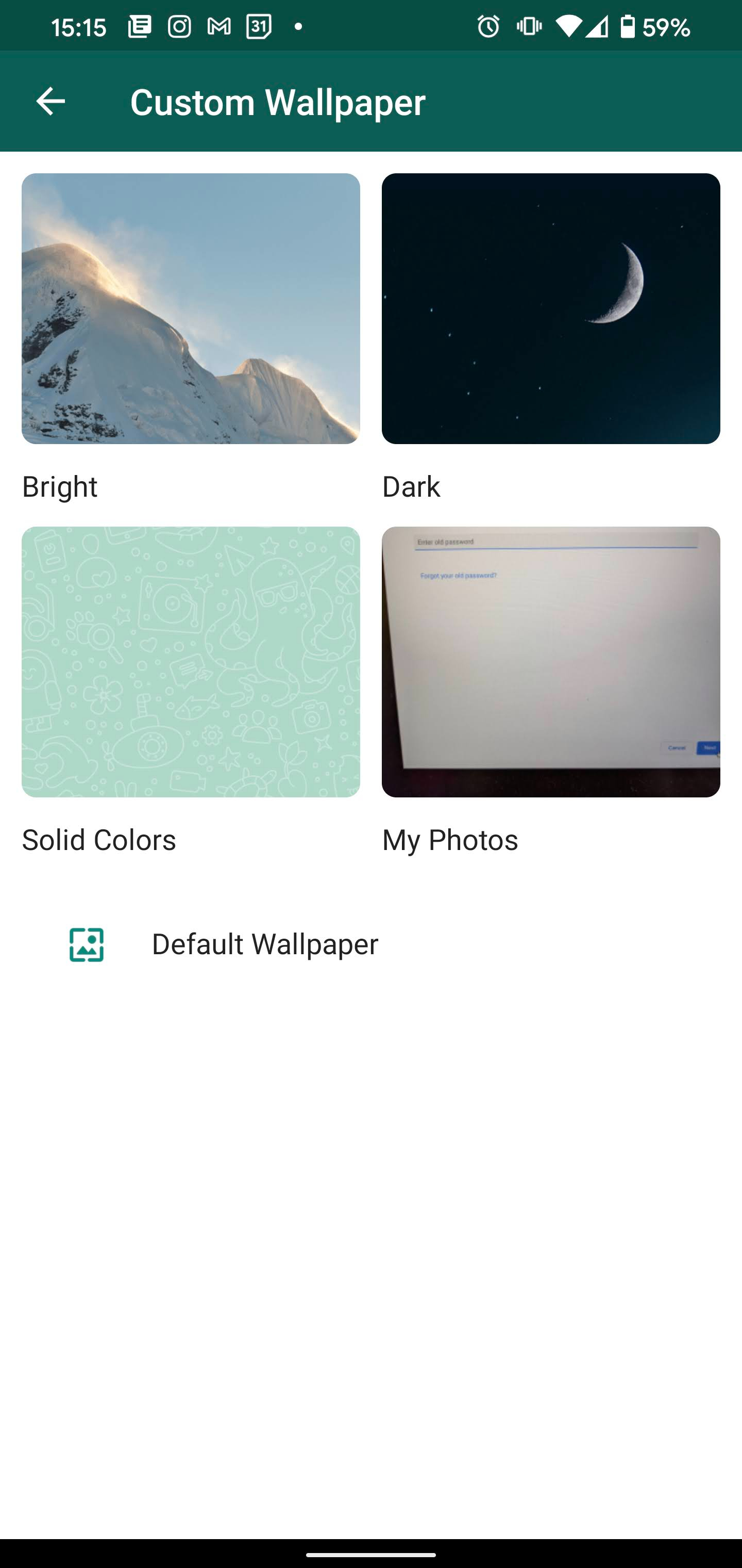 1440x3040 WhatsApp gets new wallpaper, and they can now be set per chat, Phone