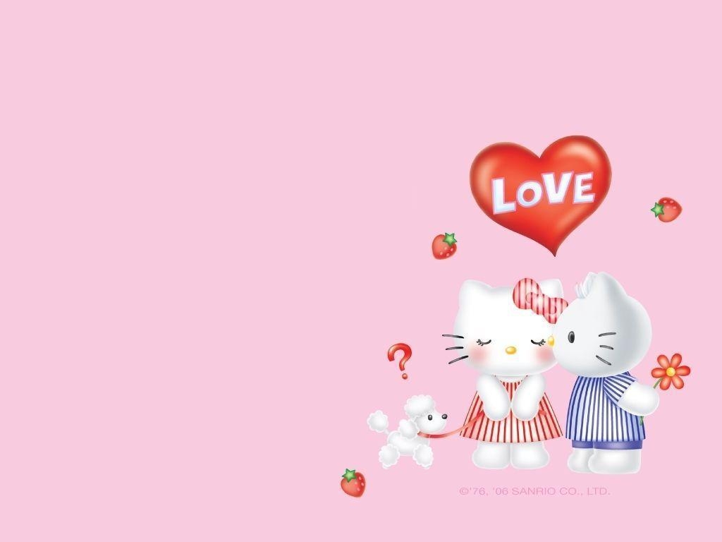 1030x770 Valentines Day Hello Kitty Background, Desktop