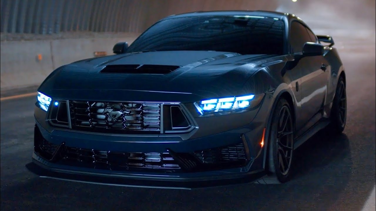 1280x720 Ford MUSTANG Dark Horse 2024 LOOK & details (driving at night), Desktop