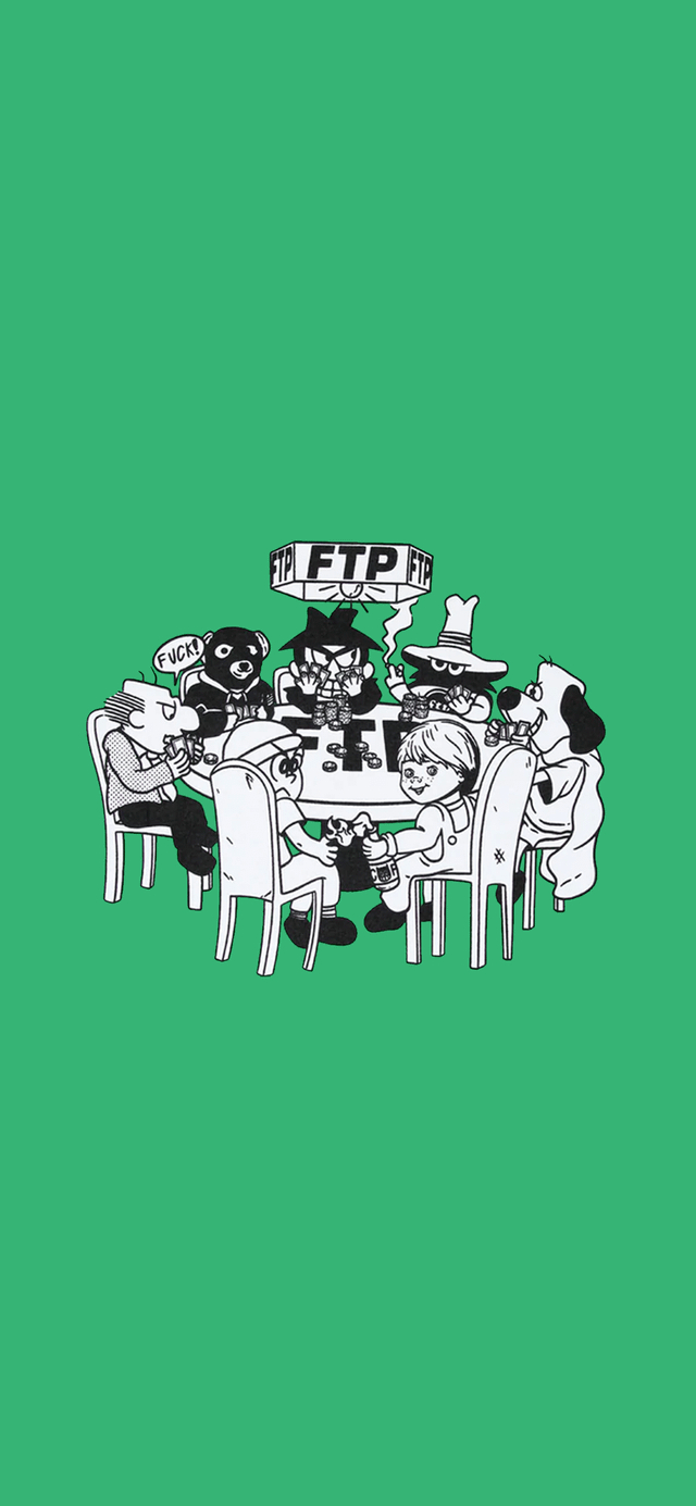 640x1390 Black & Green Poker Tee Wallpaper (Deskx1080 & Phone 1170x2532), R F*ckthepopulation, Phone