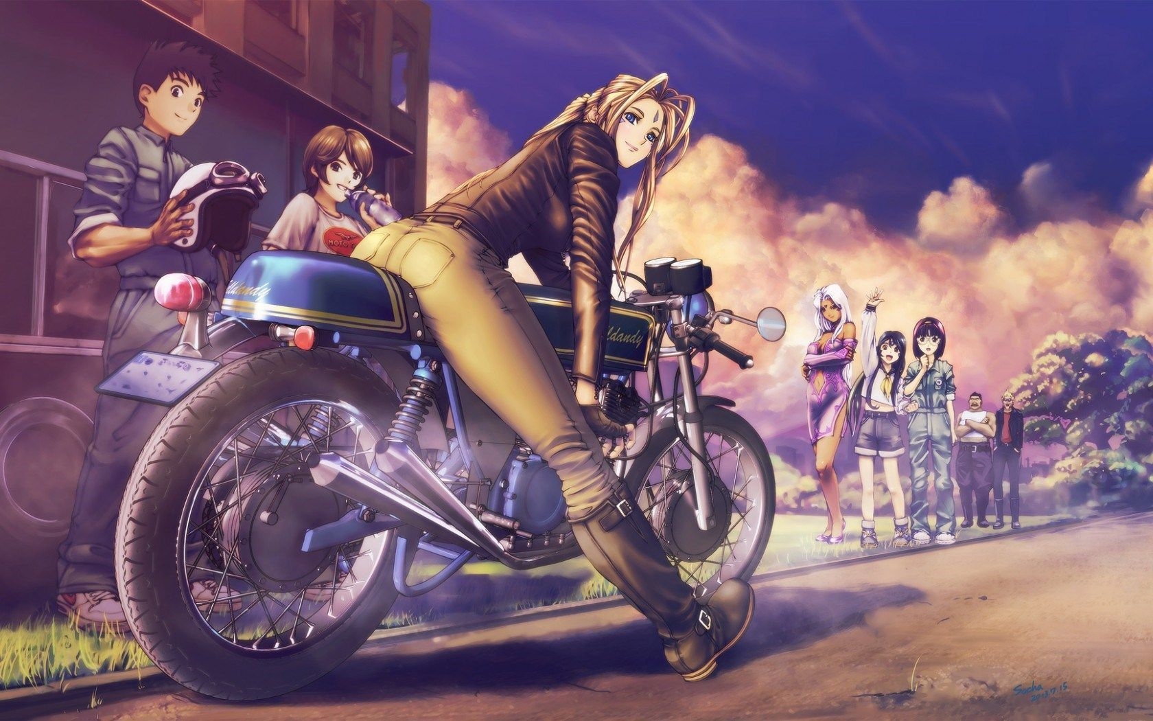 1680x1050 Anime Motorcycle Wallpaperwallpaper.dog, Desktop