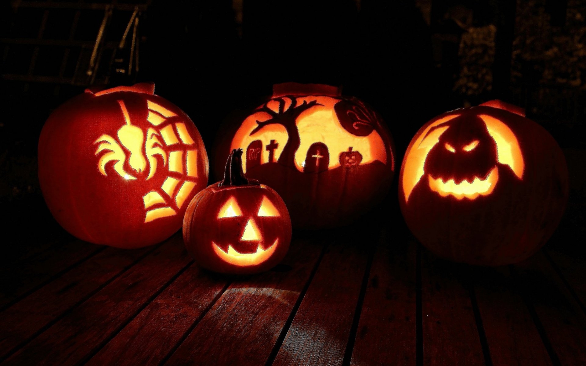 1920x1200 Halloween Pumpkin Background, Desktop